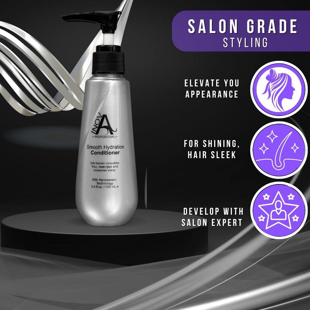 Inova Professional Silk Keratin Smooth Hydration Conditioner (11 Oz), white