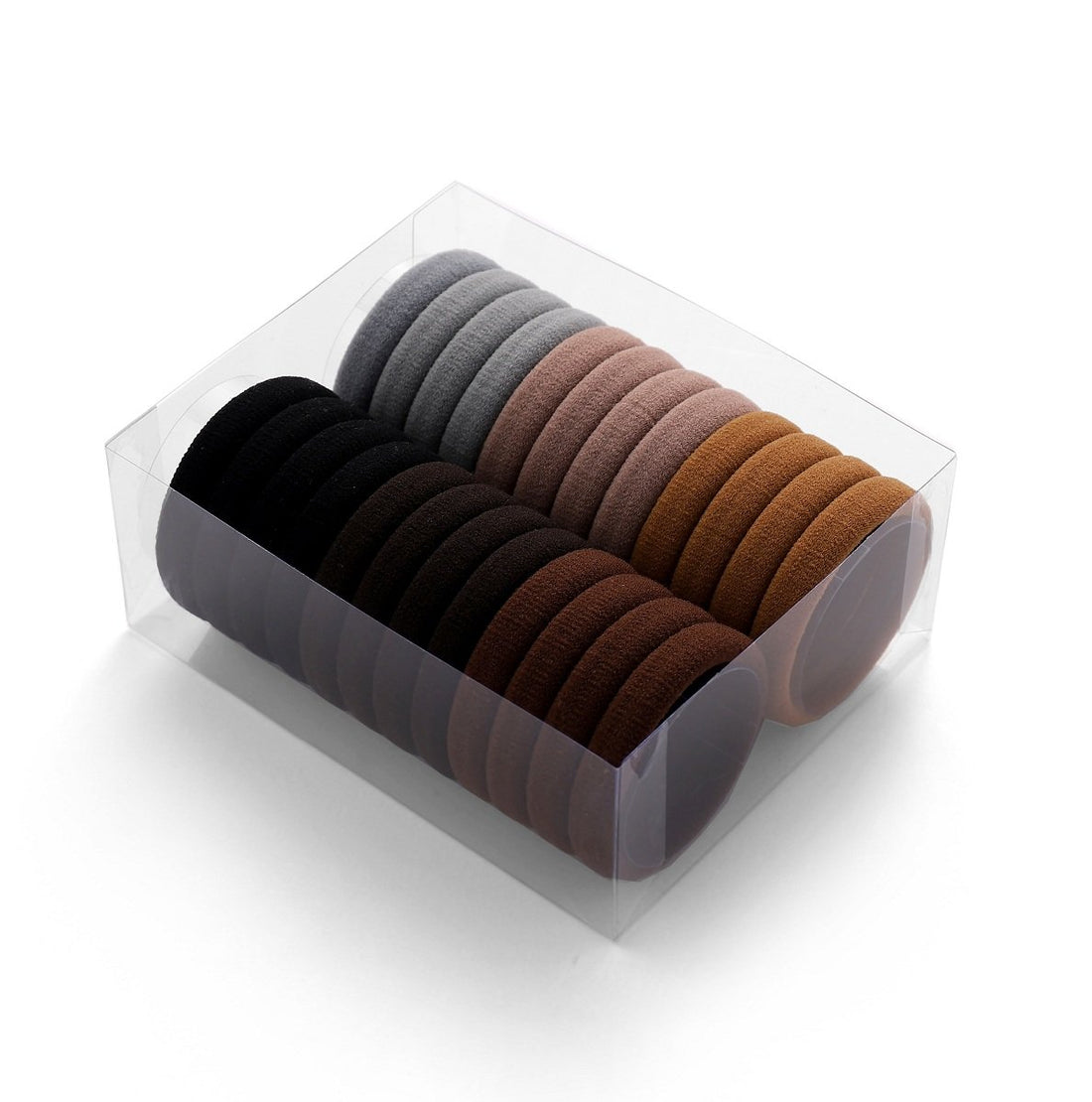 Set Of 24 Multicolor Hair Bands Ties Elastics Ponytail holders No Crease Thick Seamless Cotton Stretch Hair Ties Durable Headband for Baby Kids Girls Women (Multicolor-3)