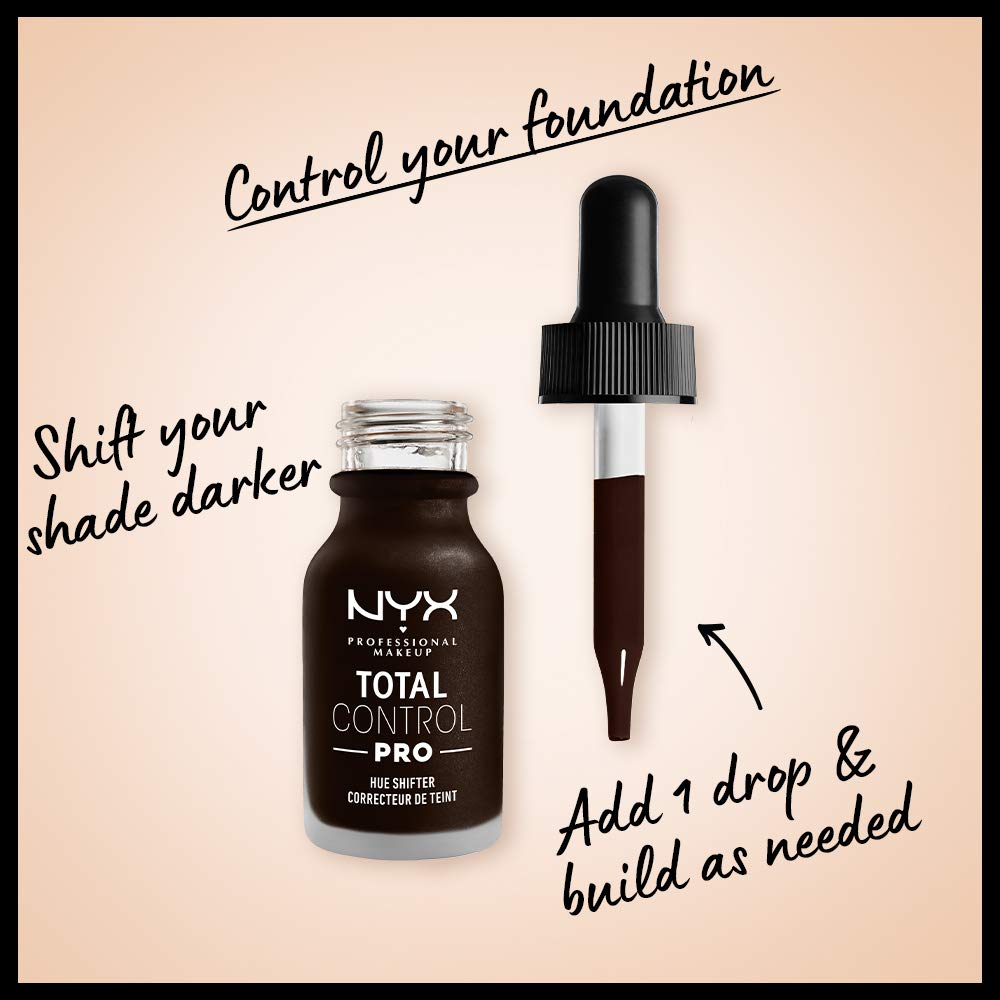 NYX PROFESSIONAL MAKEUP Total Control Pro Drop Foundation Hue Shifter, Dark