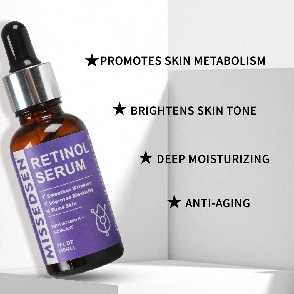 Retinol Serum for Face with Vitamin E & Squalane Nourishing and Moisturizing Firming Suitable For Liquid Late-night People Sensitive Skin1floz/30ml
