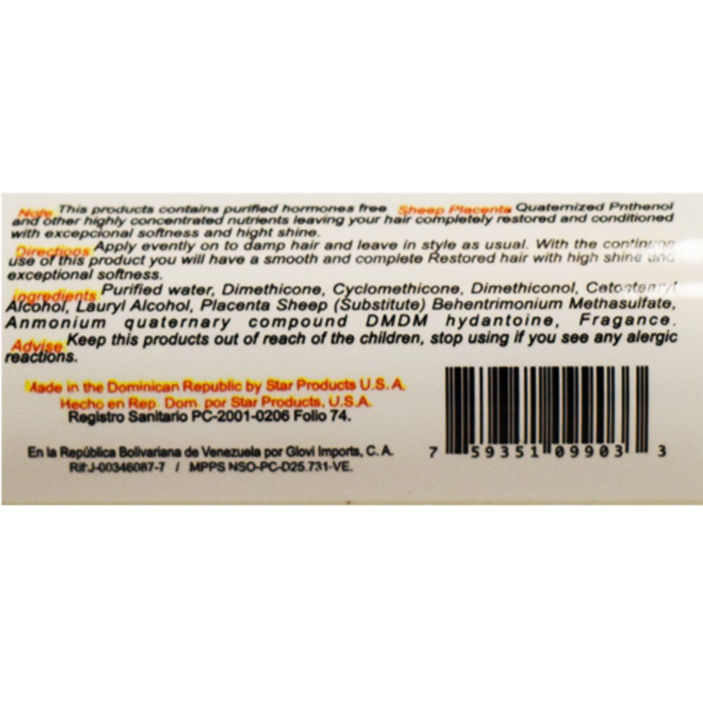 Dominican Hair Product Placenta de Ovejo (Sheep Placenta) 7oz by Bio Complex