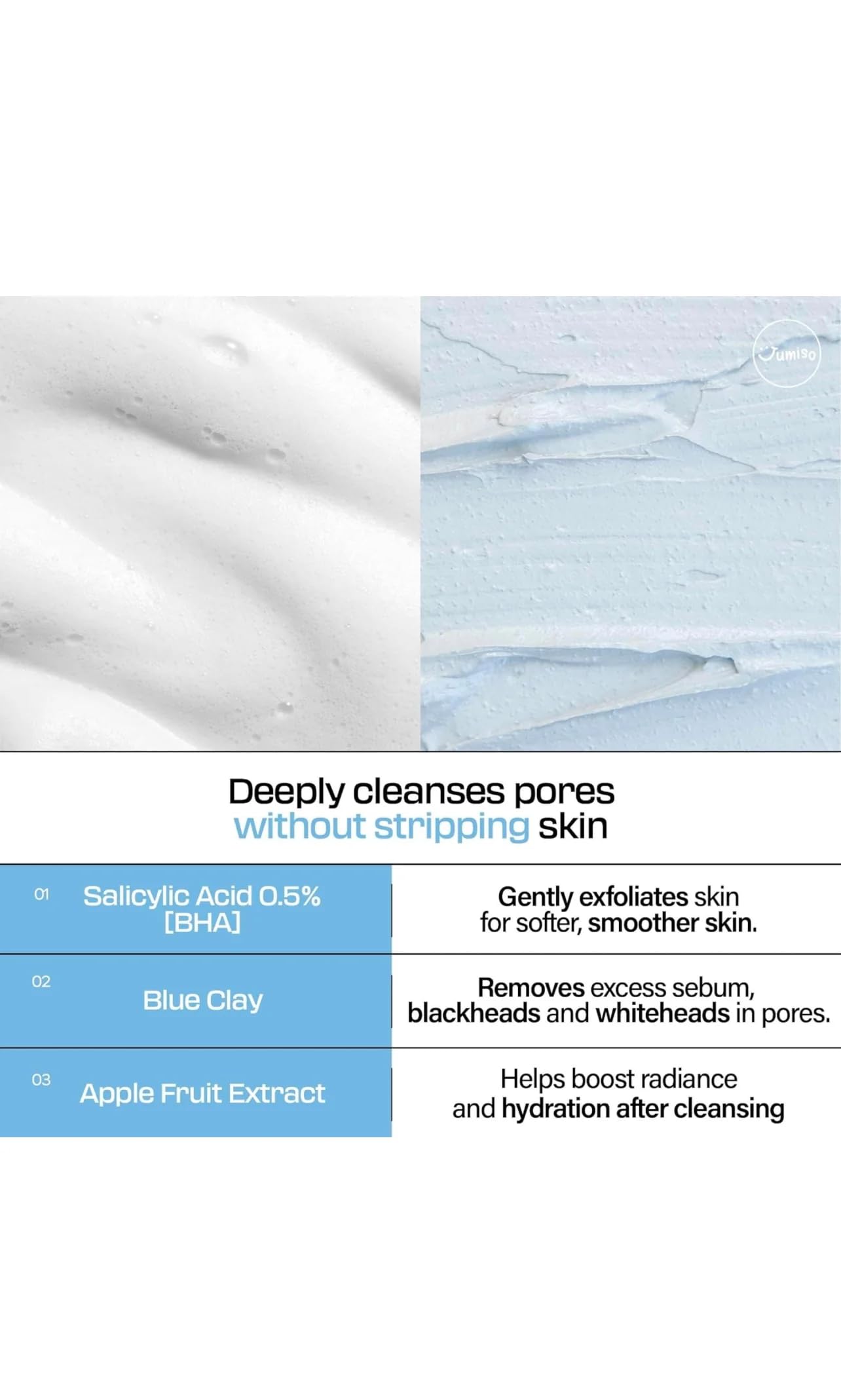 JUMISO Pore-Purifying Salicylic Acid Foaming Cleanser 120g