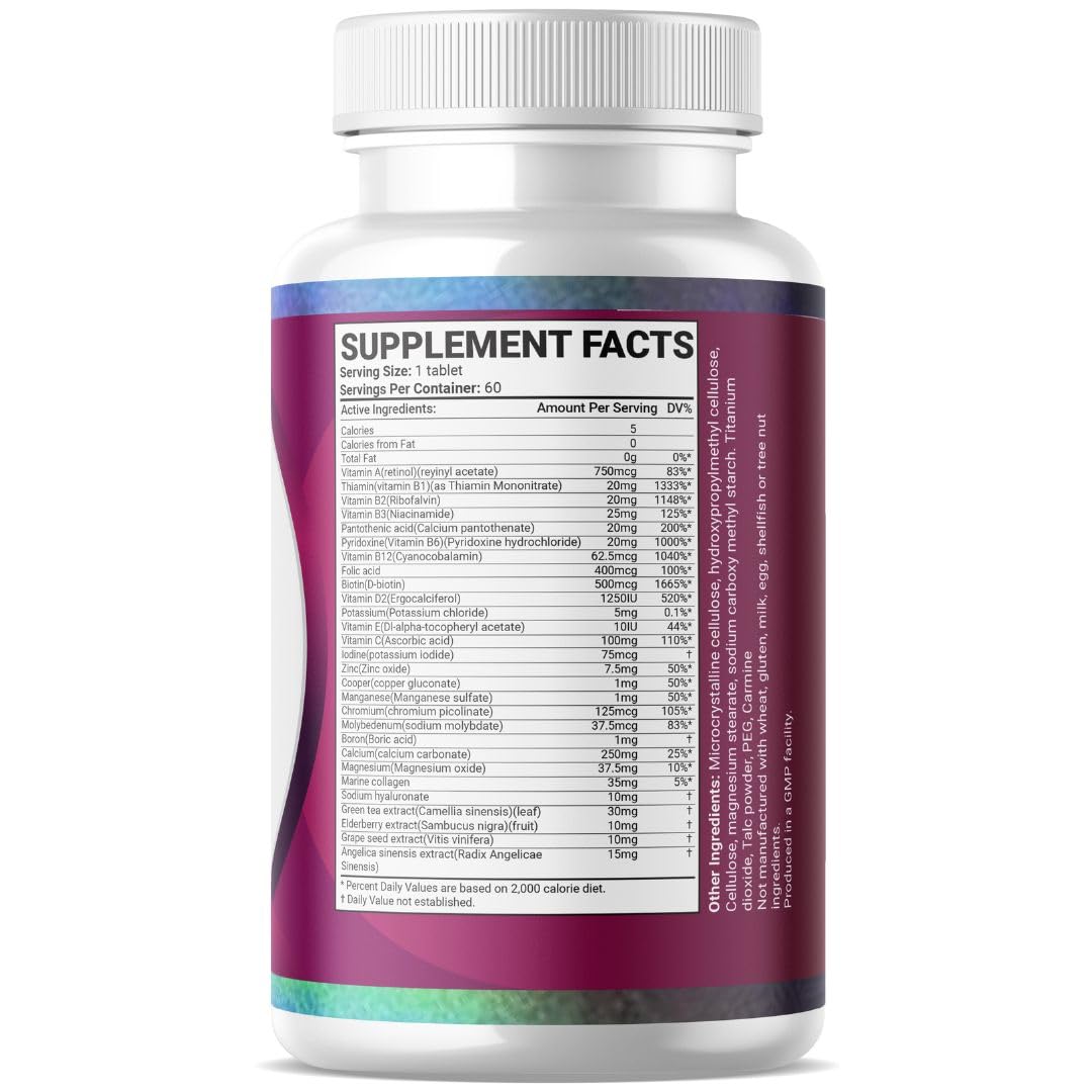 EXPERIENCE PEAK PERFORMANCE Womens vitamins | Vitamin supplements for women | with Iron. Women's vitamins for Energy. | Women daily vitamins multivitamin | 1 Tablet a Day, 2 Month Supply.