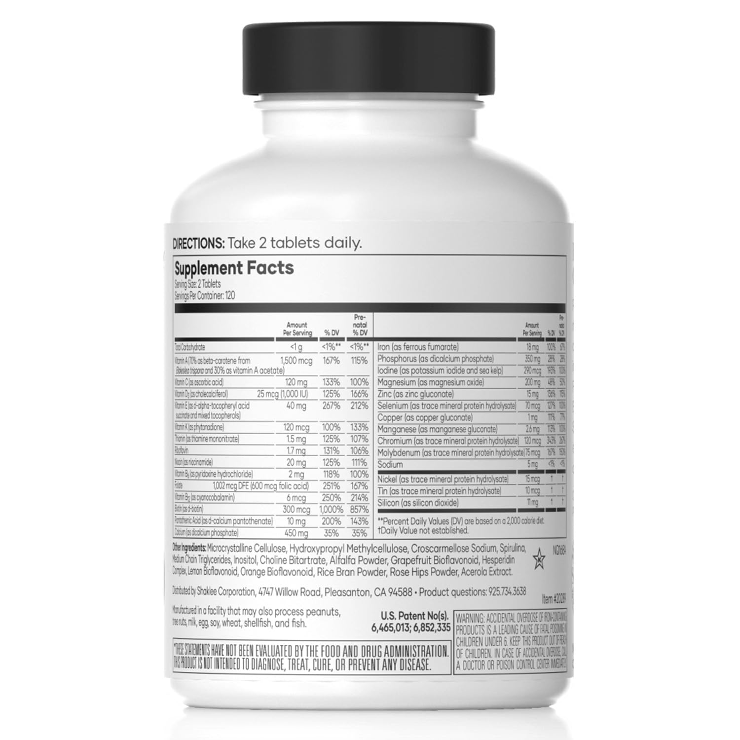 Shaklee - Vita-Lea® Women High-Potency Multivitamin & Multimineral for Women - Prenatal/Postnatal Support with 800 mcg Folic Acid, 200 mcg Iodine, 18 mg Iron - 240 Tablets