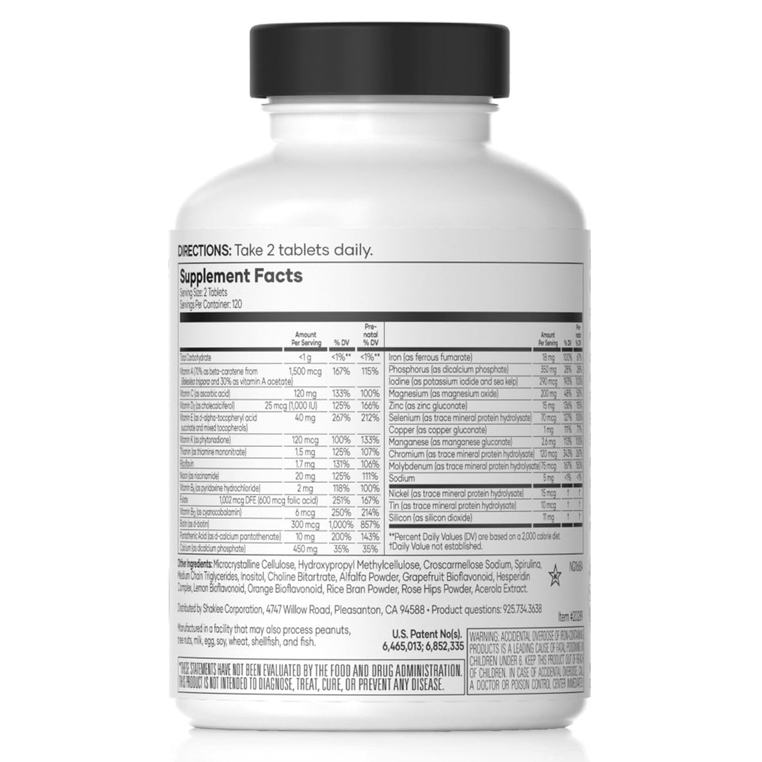 Shaklee - Vita-Lea® Women High-Potency Multivitamin & Multimineral for Women - Prenatal/Postnatal Support with 800 mcg Folic Acid, 200 mcg Iodine, 18 mg Iron - 240 Tablets