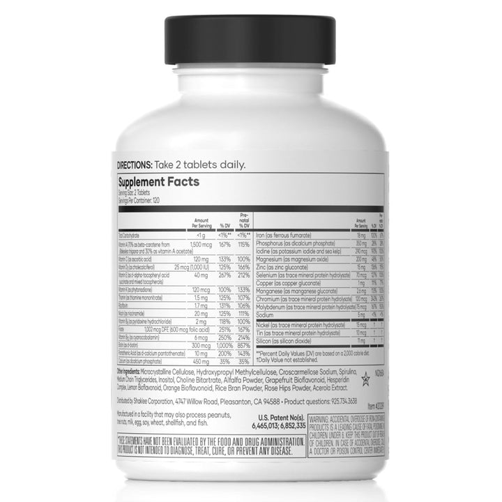 Shaklee - Vita-Lea® Women High-Potency Multivitamin & Multimineral for Women - Prenatal/Postnatal Support with 800 mcg Folic Acid, 200 mcg Iodine, 18 mg Iron - 240 Tablets