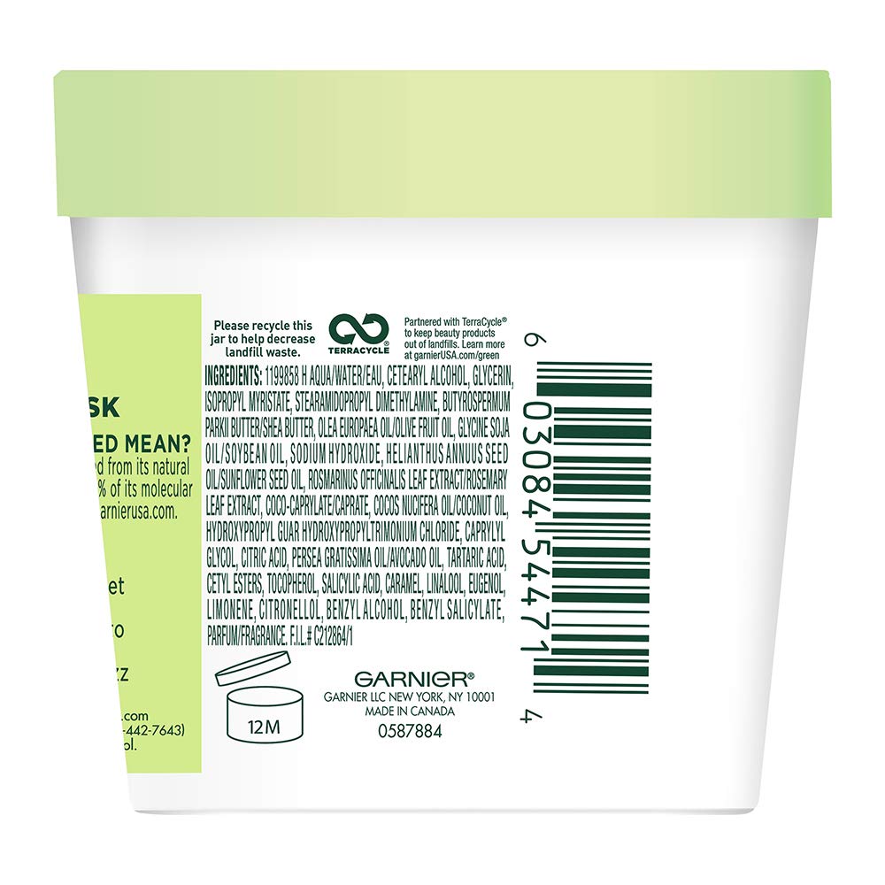 Garnier Fructis Smoothing 1 Minute Hair Mask, Avocado, 3.4 fl. oz. (Pack of 2)