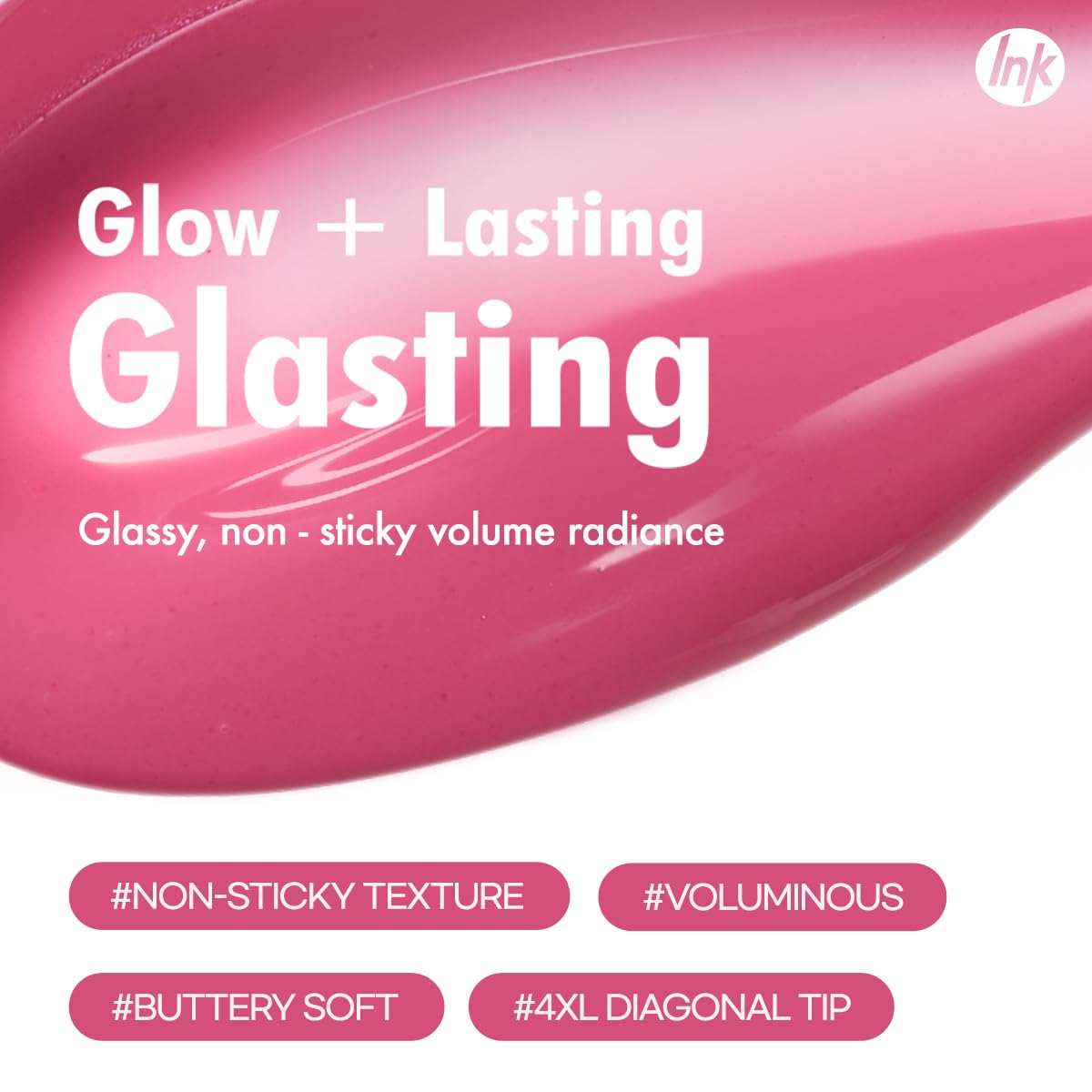 Peripera Ink Glasting Lip Gloss, Non-Sticky, Gloss Shine, 4XL Wand for Easy Application, Korean Lip Gloss, Fuller Looking Lips, Buttery Soft, Long Lasting Lip (017 BERRY BEST)