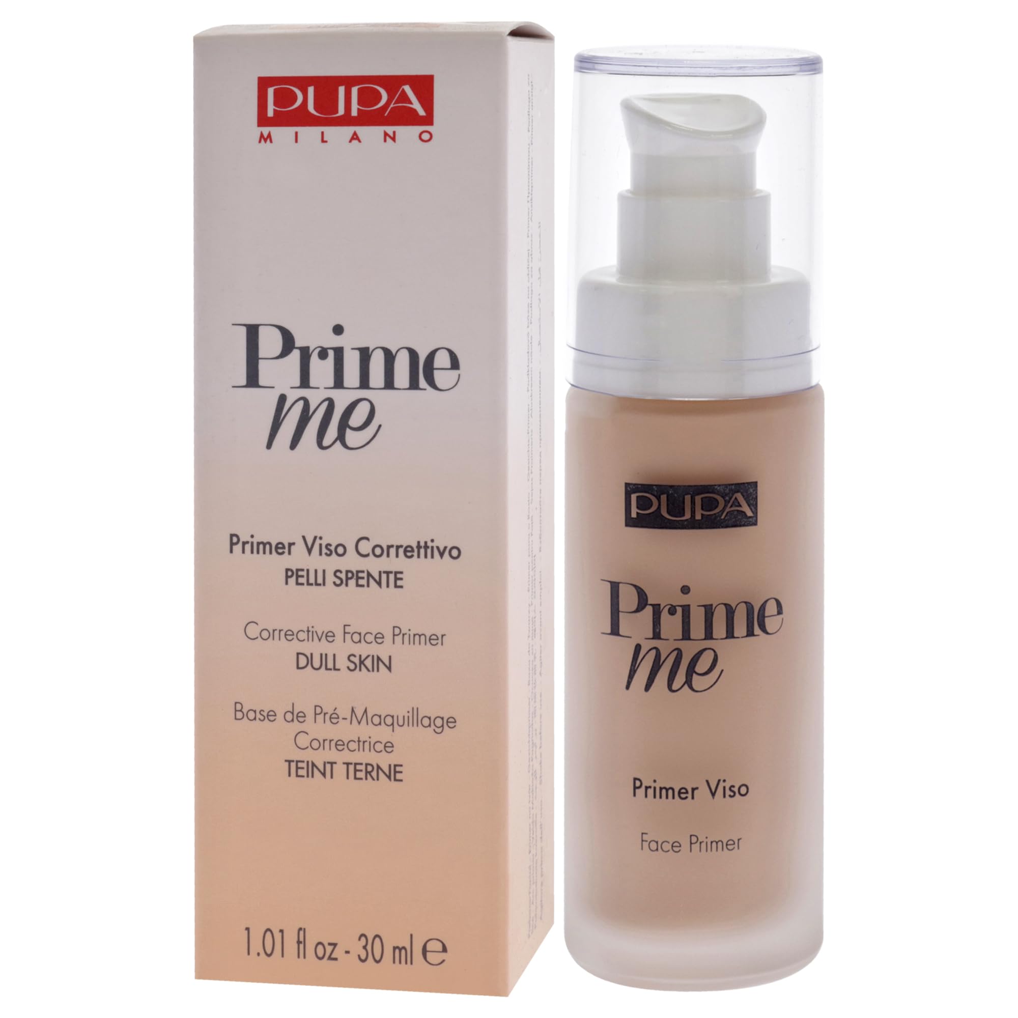 PUPA Milano Prime Me Corrective Face Primer - 005 Peach For Women 1 oz Primer, Ivory