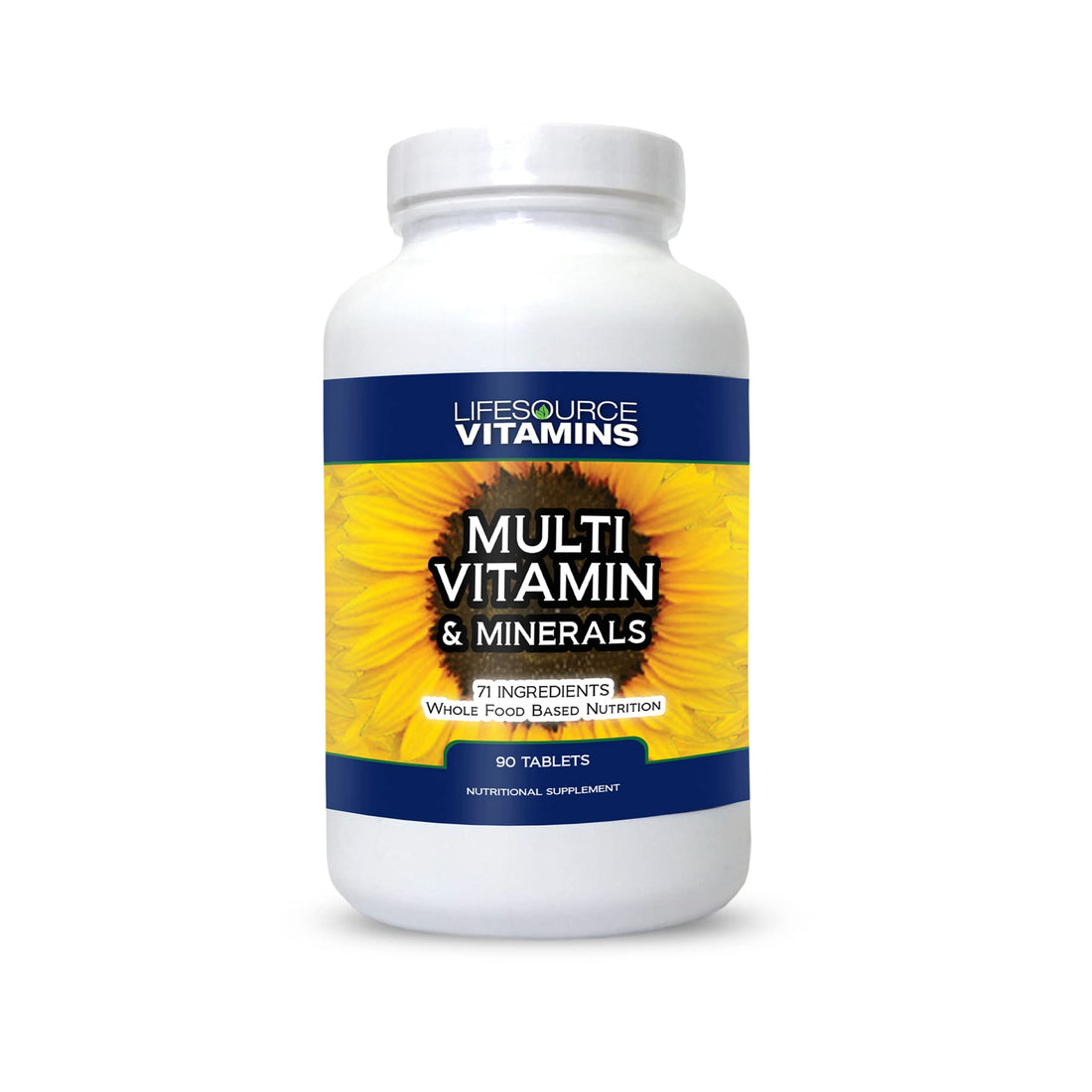 LifeSourceVitamins LifeSource Vitamins Whole Food Multivitamin & Minerals with 71 All Natural Ingredients, Probiotics, Digestive Enzymes, Chelated Minerals and Non-GMO, 90 Tablets