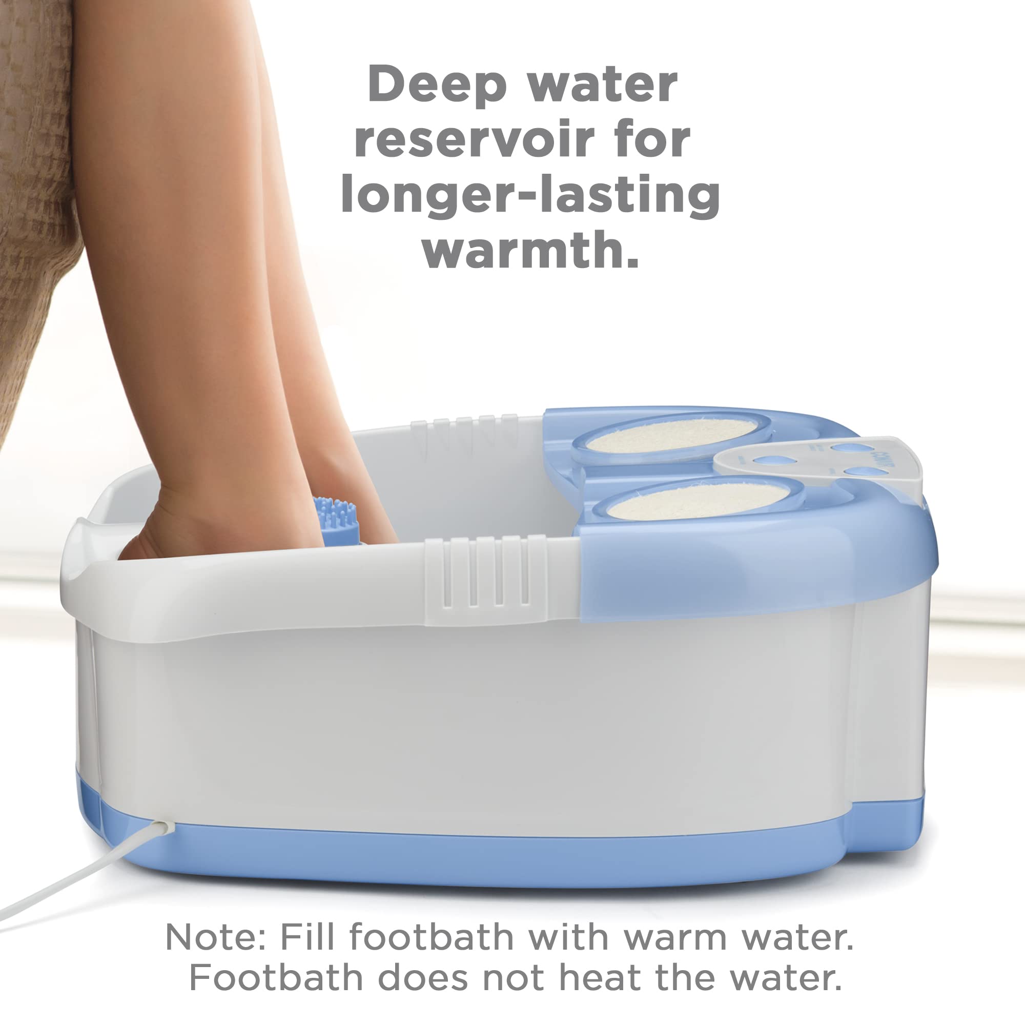 Conair Active Life Waterfall Foot Spa with Lights and Bubbles (Blue)