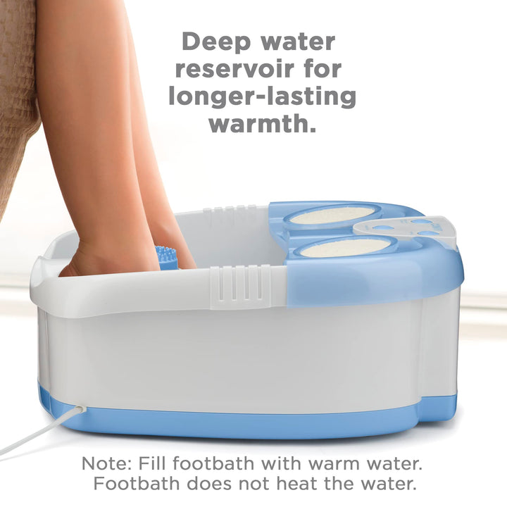 Conair Active Life Waterfall Foot Spa with Lights and Bubbles (Blue)