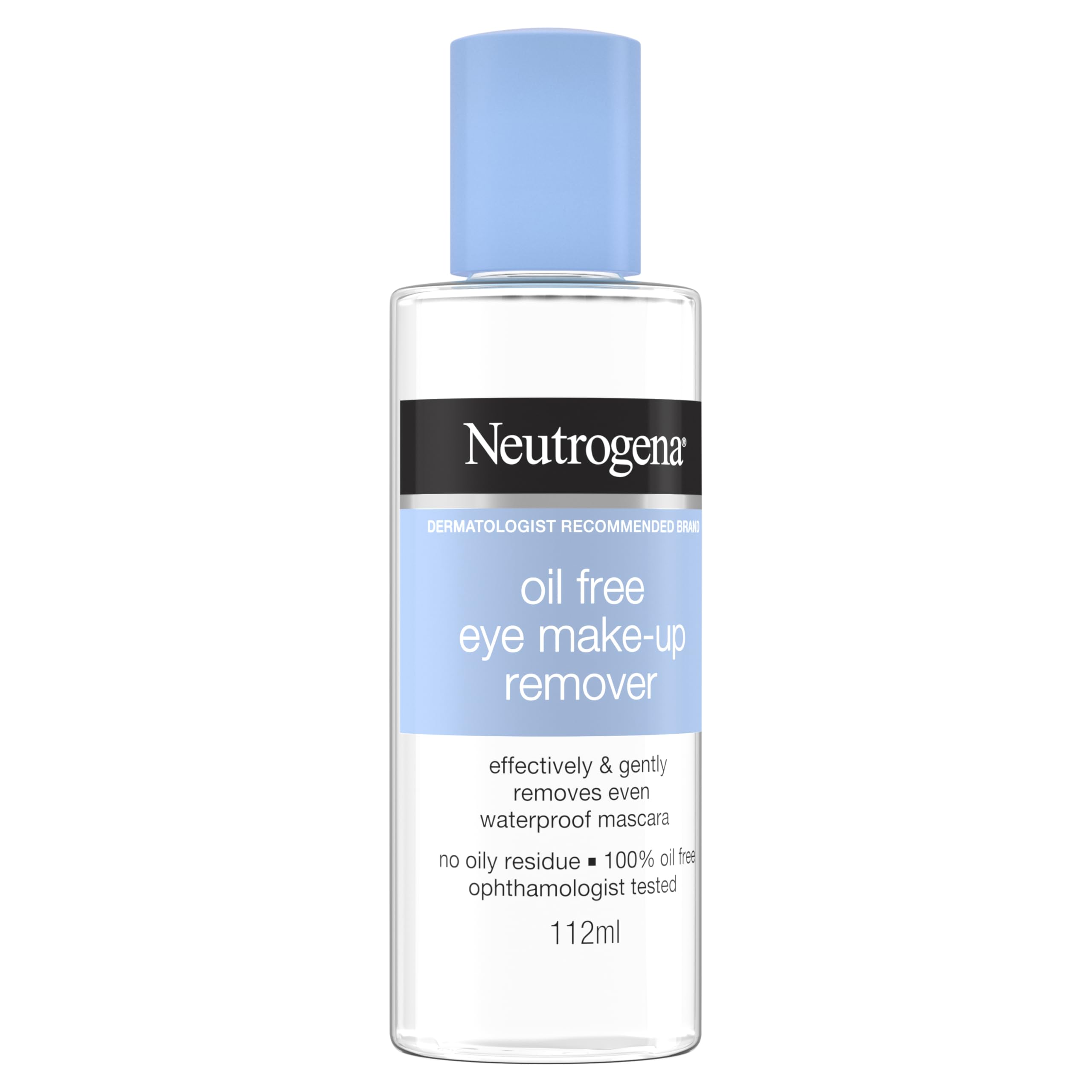 Neutrogena Gentle Oil-Free Eye Makeup Remover & Cleanser for Sensitive Eyes, Non-Greasy Makeup Remover, Waterproof Mascara Remover, Dermatologist & Ophthalmologist Tested, 3.8 fl. oz