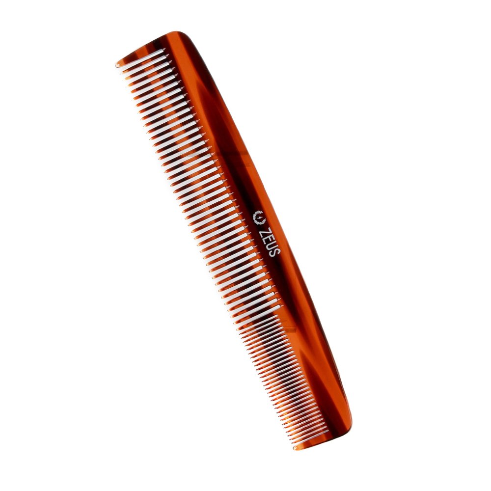ZEUS 7.5 Saw-Cut Handmade 2-in-1 Beard & Mustache Comb, Traditional