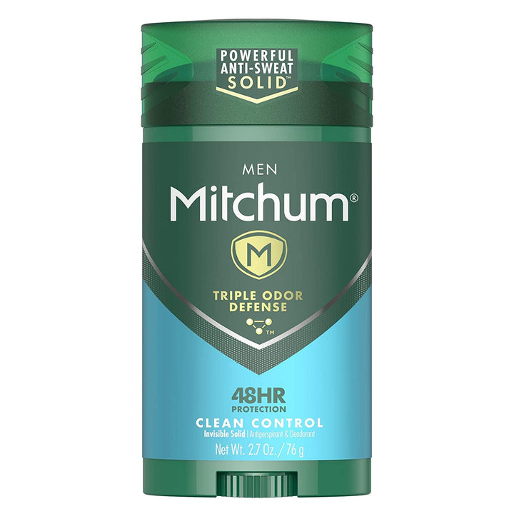 Mitchum Men Advanced Control, Clean Control Invisible Solid 2.7 oz (Pack of 4)