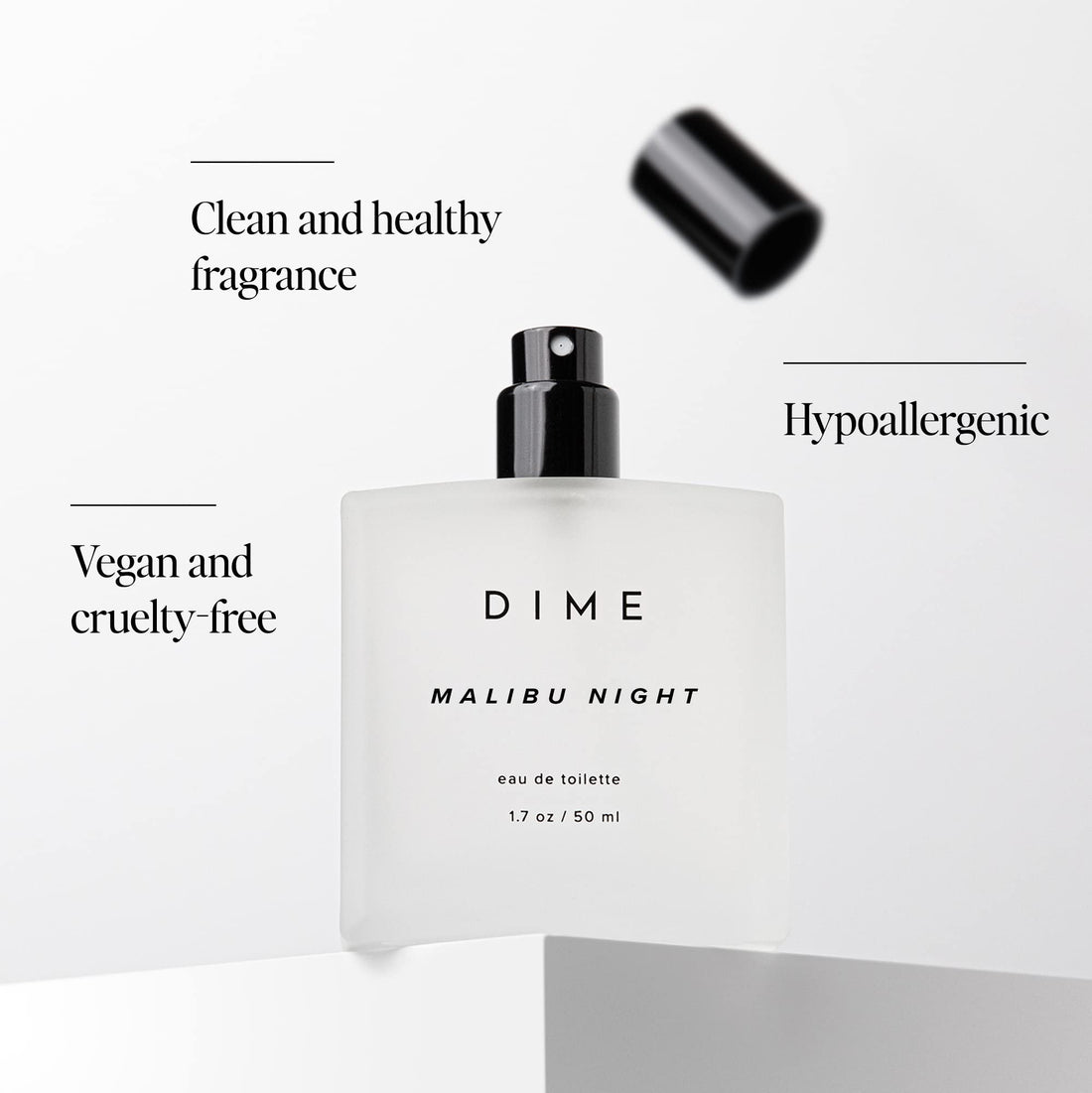 DIME Beauty Malibu Night Perfume, The Perfect Light and Floral Musk, Coconut Musk and Berries Scent, Hypoallergenic Clean Fragrance, Made in the United States, Eau de Toilette For Women (Malibu Night)