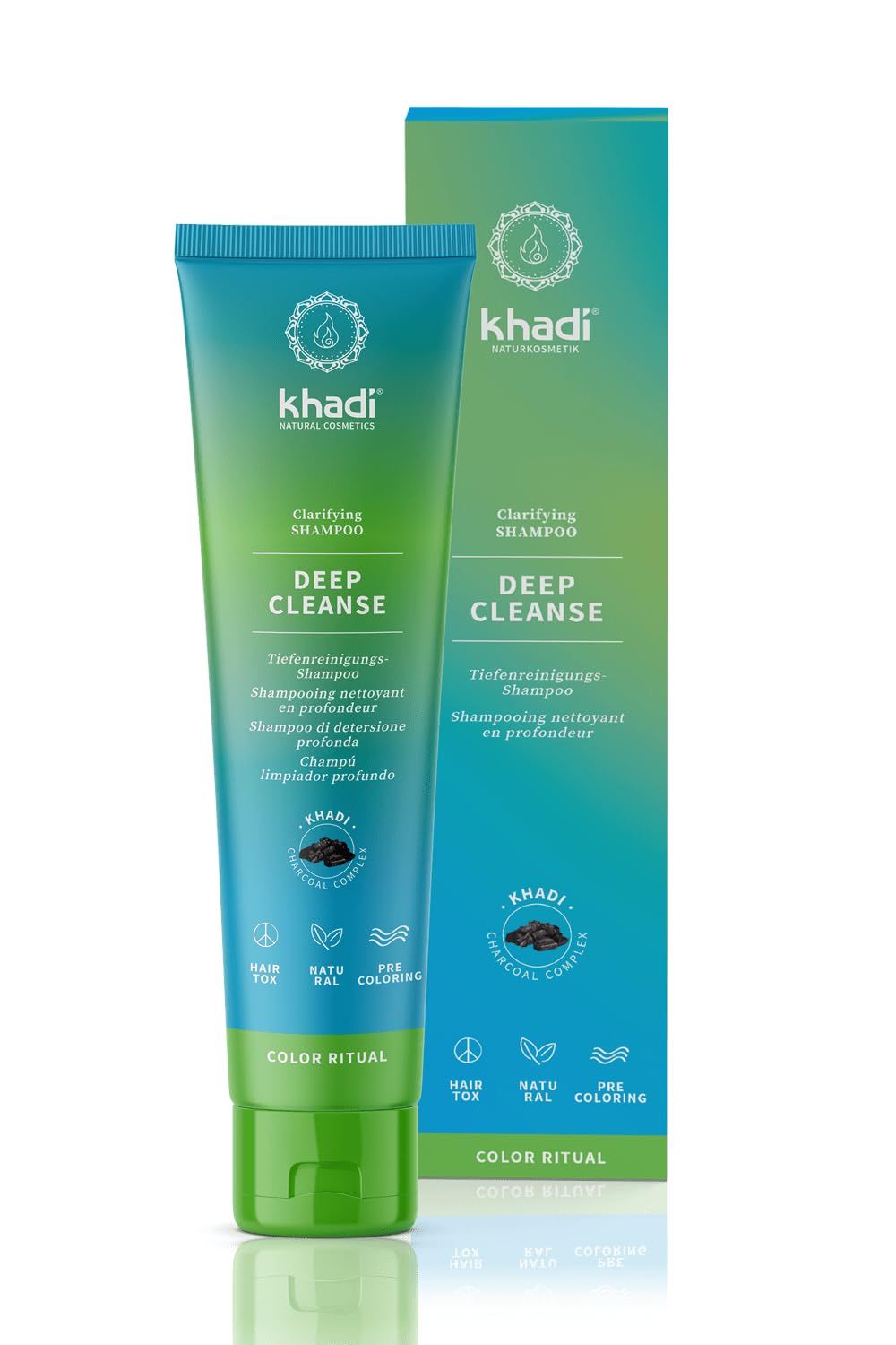 KHADI DEEP CLEANSE Ayurvedic Clarifying Shampoo | 5 oz | Intensive clarifying deep cleansing of hair and scalp | 100% natural, silicone, sulfate & paraben-free | Certified natural cosmetics