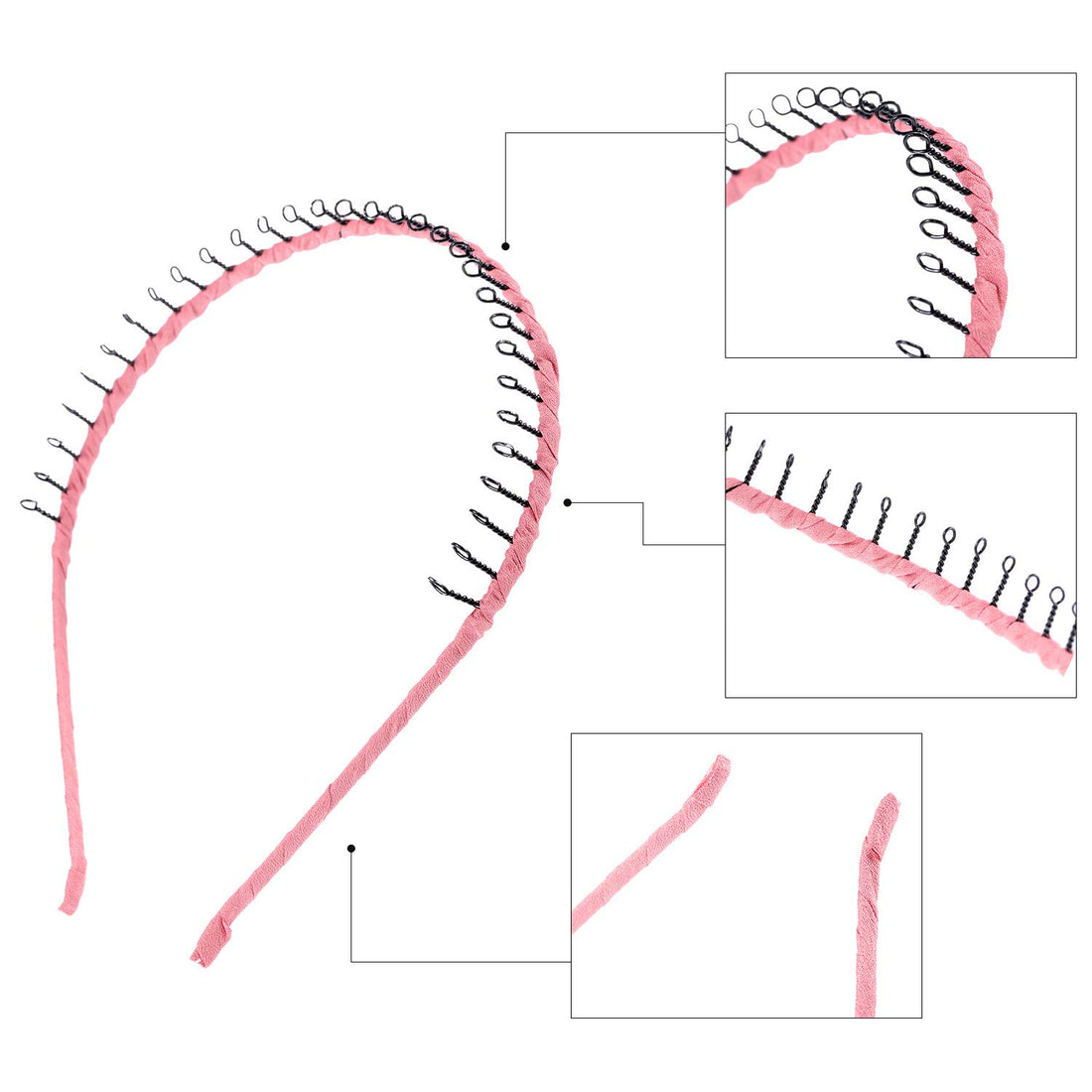 Zhanmai 10 Pieces Unisex Metal Teeth Comb Hair Hoop Hairband Headband Hair Accessories, Multicolor