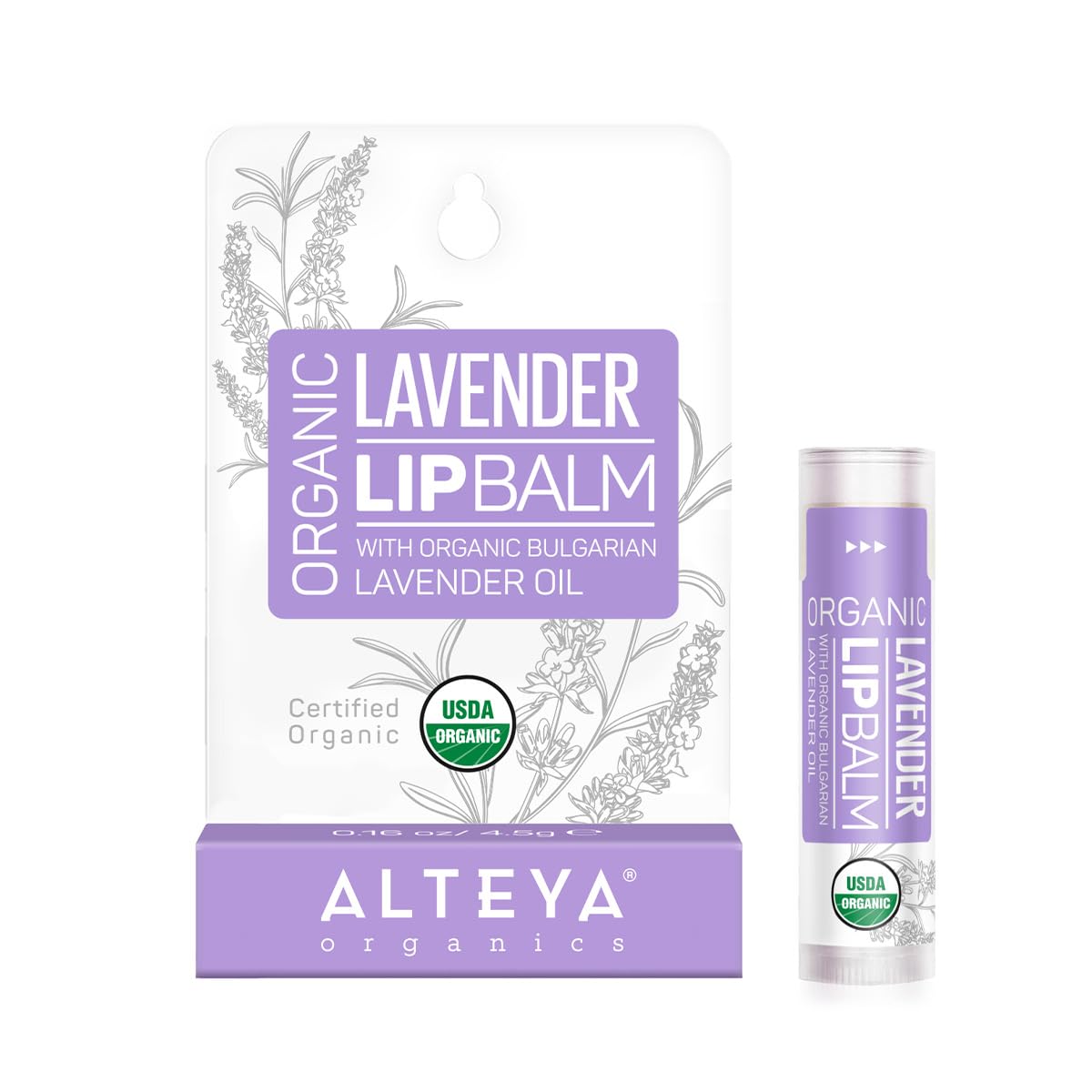 Alteya Organics USDA Organic Lip Balm with Bulgarian Lavender