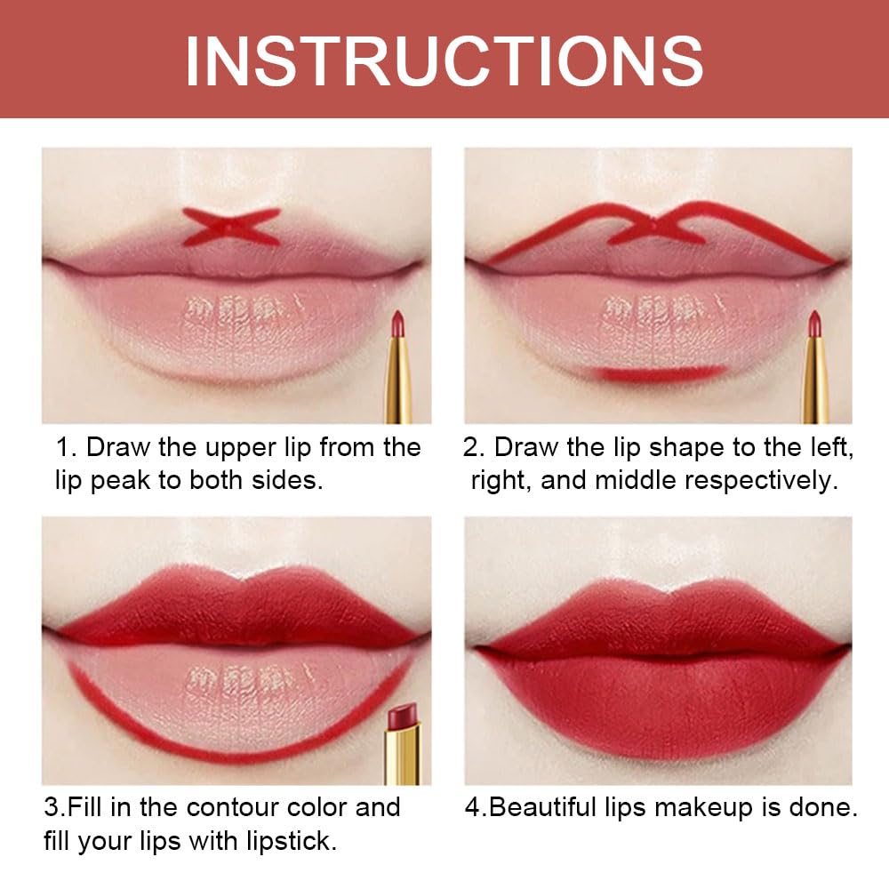 Kaely 2in1 Dark Plum Wine Red Lip Liner & Lipstick Set Kit for Women, DNM Matte Lips Kit with Lip Liner Lip Stains Long Lasting Waterproof 24 Hour Lipstick and Lip Liners Combo Lipliners Pencil 06