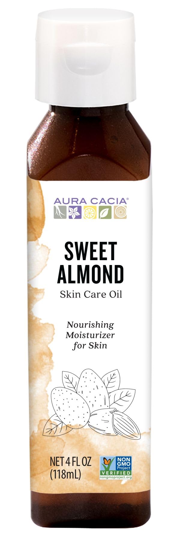 Aura Cacia Sweet Almond Skin Care Oil 4 FL. OZ.