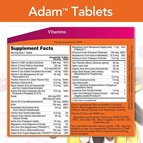 Now Foods Adam Men's Multiple Vitamin 120 Tabs