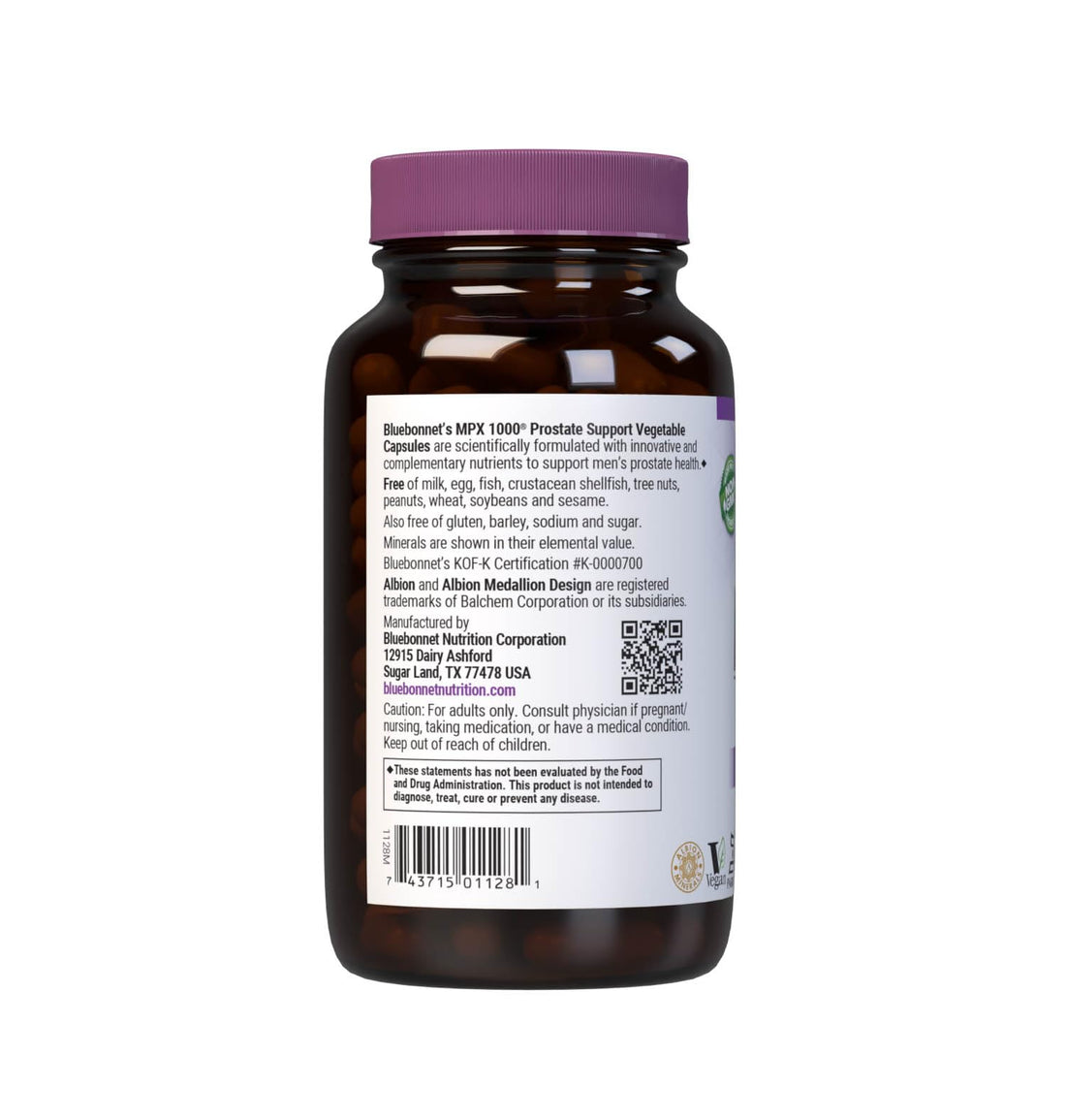 BlueBonnet MPX 1000 Prostate Support Supplement, 120 Count