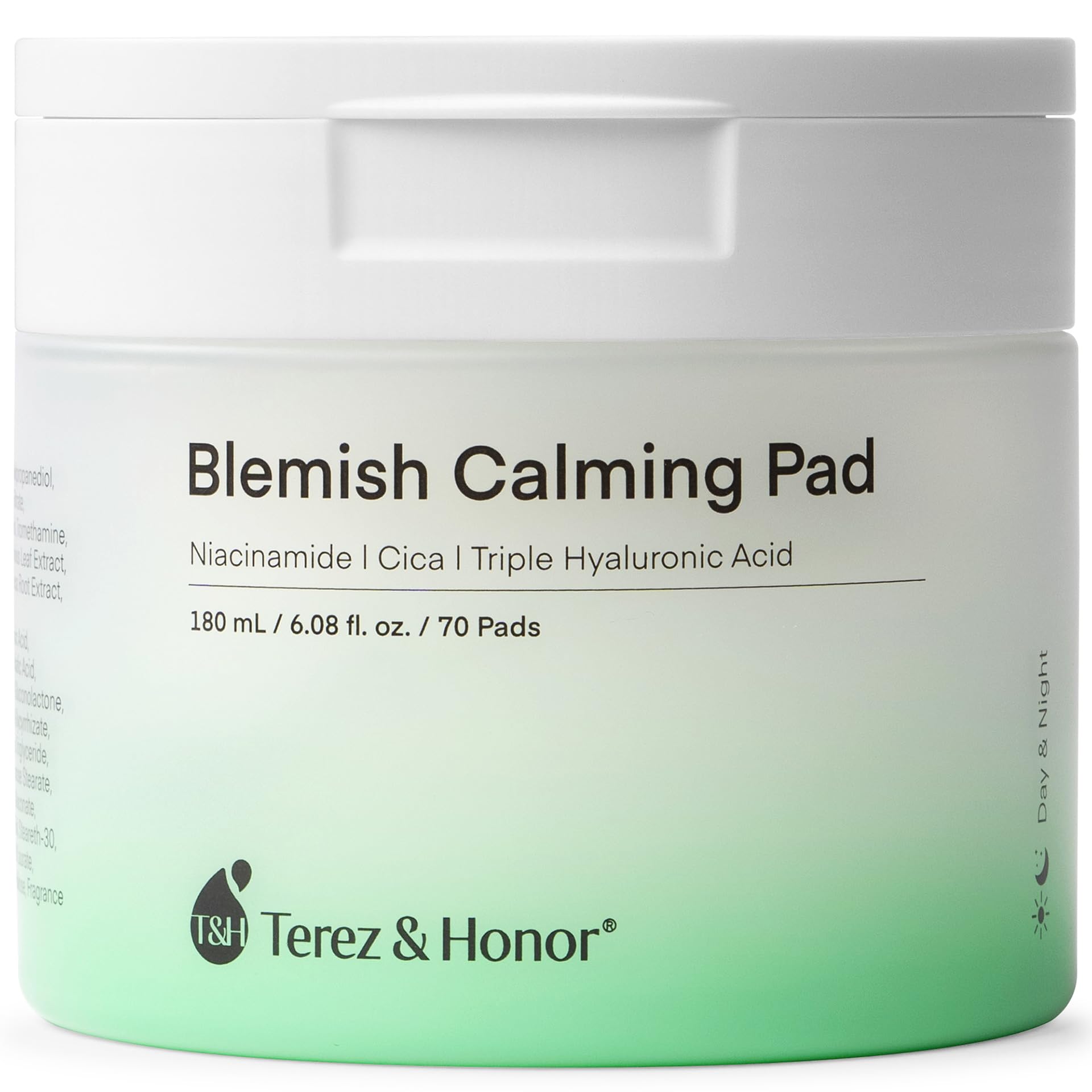 Niacinamide Centella Asiatica Hyaluronic Acid Serum Pad - Korean Brightening, Moisturizer, Deep Hydrating Toner Skincare for Face with Pure Ground Cotton Pad for Routine Facial Care - Made in Korea