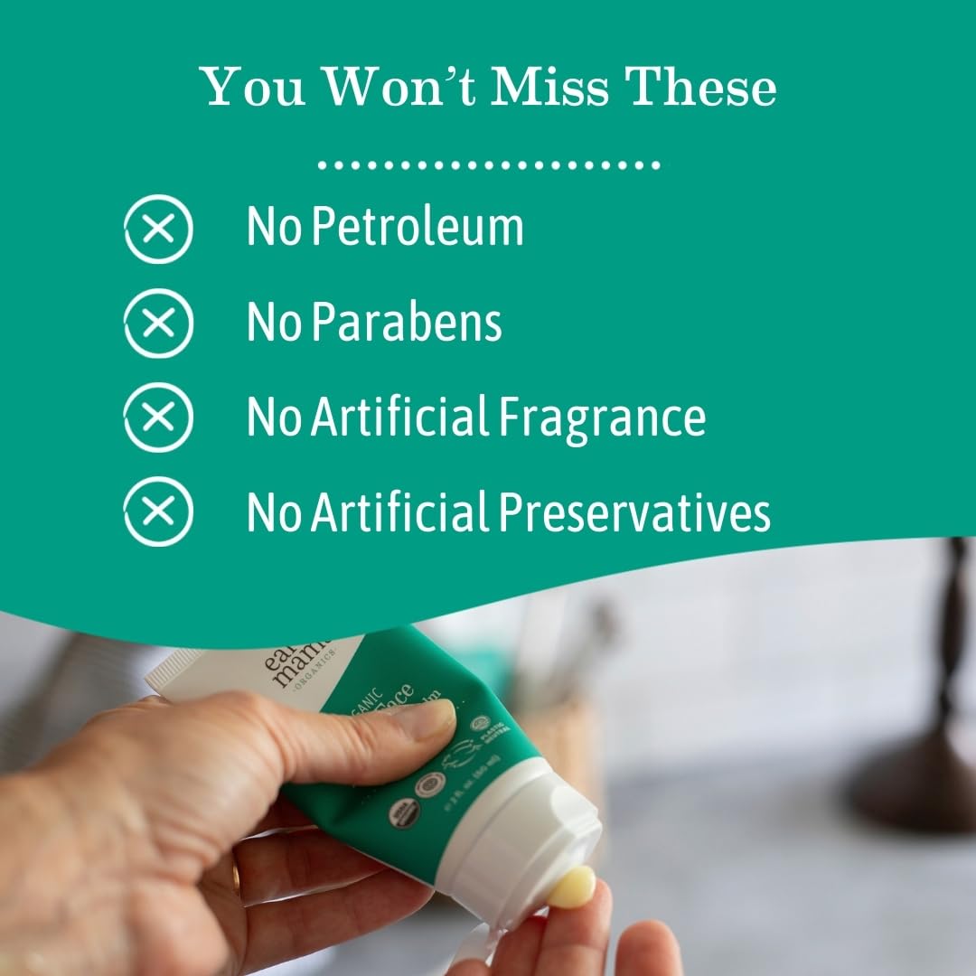 Earth Mama Organic Baby Face Nose & Cheek Balm | Moisturizer with Calendula Oil for Dry Skin Care, Natural Petroleum Jelly Alternative (2-Fluid Ounce)