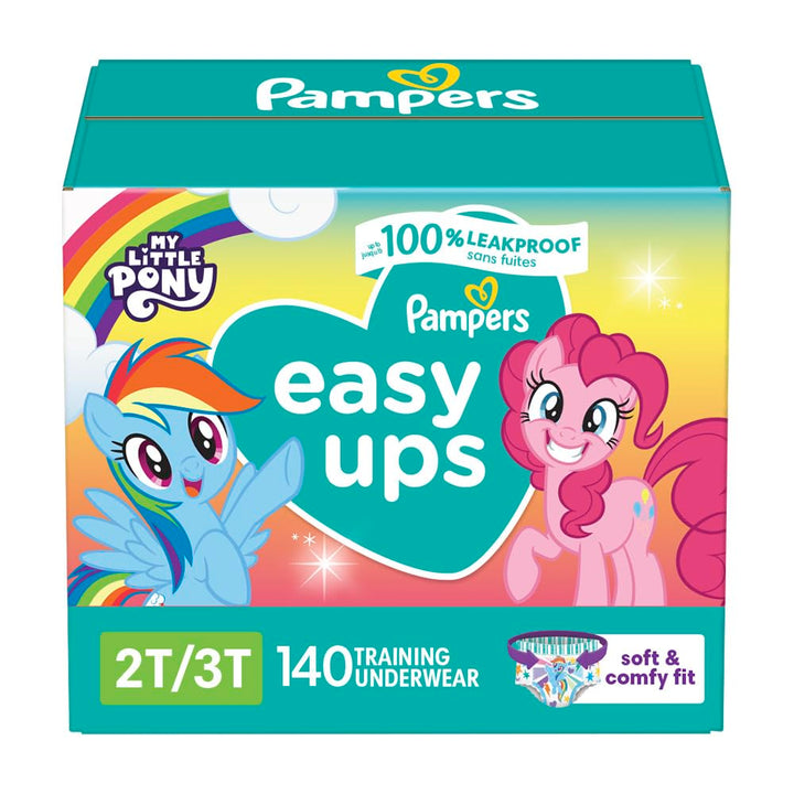 Pampers Training Pants - Easy Ups Girls & Boys - Size 2T-3T, 140 Count, My Little Pony Potty Underwear (Packaging May Vary)