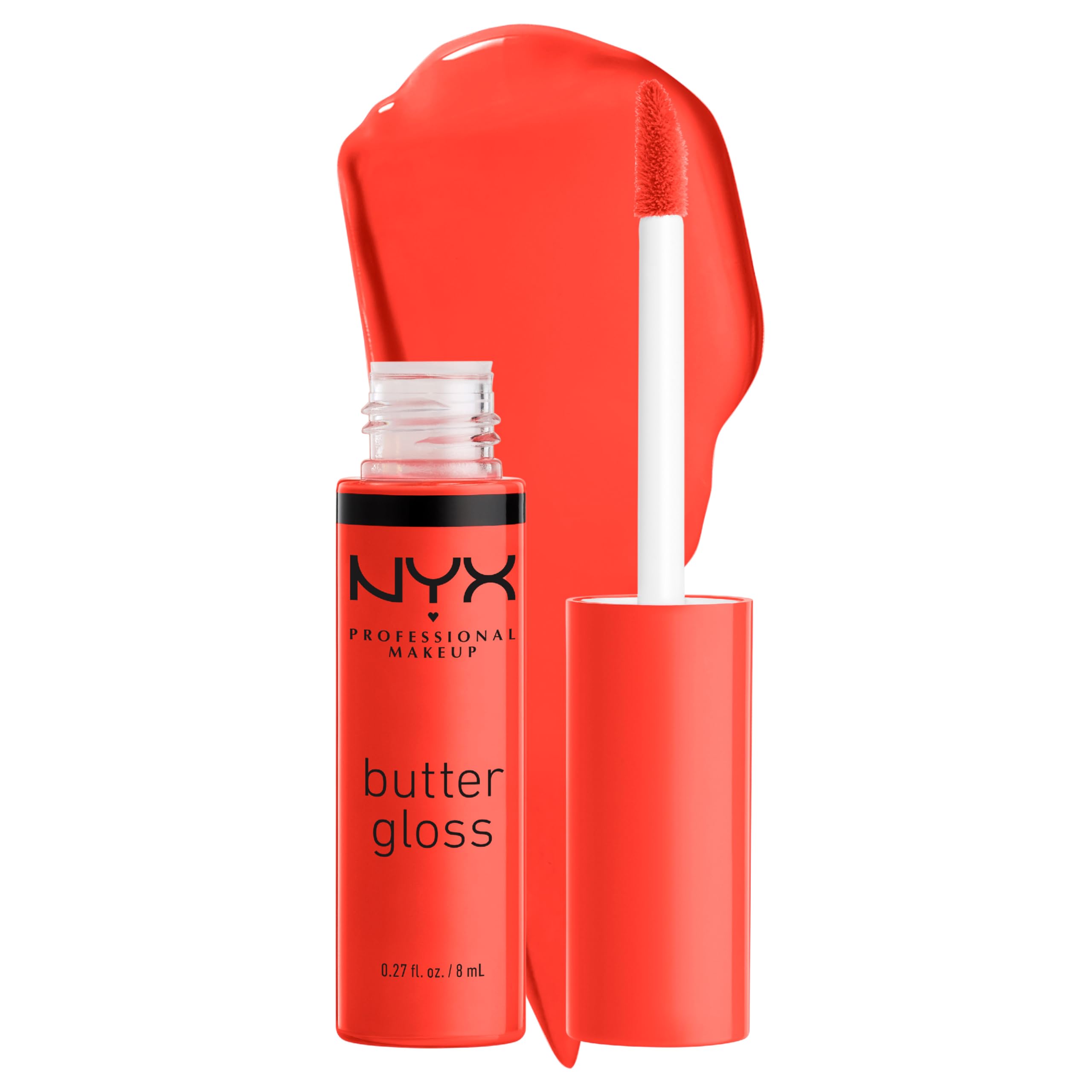 NYX PROFESSIONAL MAKEUP Butter Gloss - Orangesicle (Orange), Non-Sticky Lip Gloss
