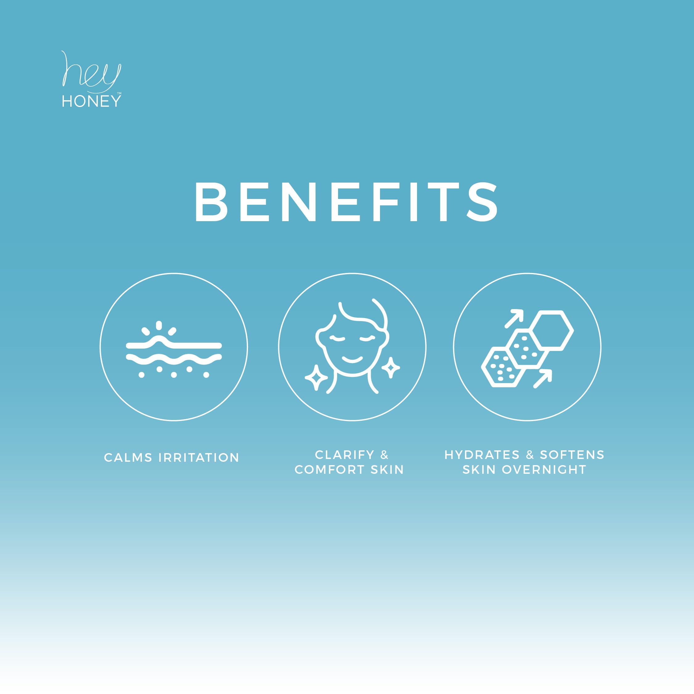 Hey Honey Skincare Be Clear Acne Routine | Clarifying Overnight Treatment | Propolis & Herbal Cream for Blemishes & Acne-Prone Skin | Immidiate Soothing Relief | 1.9 Oz