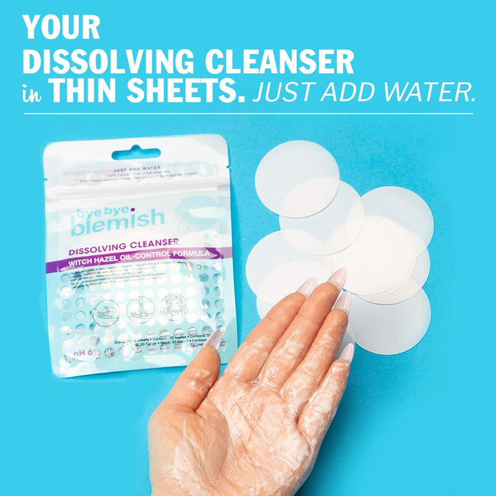 Bye Bye Blemish Water Activated Dissolving Cleanser Sheets