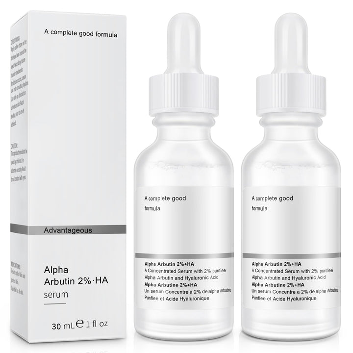 Alpha Arbutin 2% Serum For Dark Spots, Alpha Arbutin 2 Ha Serum For Acne, Fine Lines, 2PCS Hyaluronic Acid Serum With Niacinamide For Face, Neck, Shrink Pores, Anti Aging.