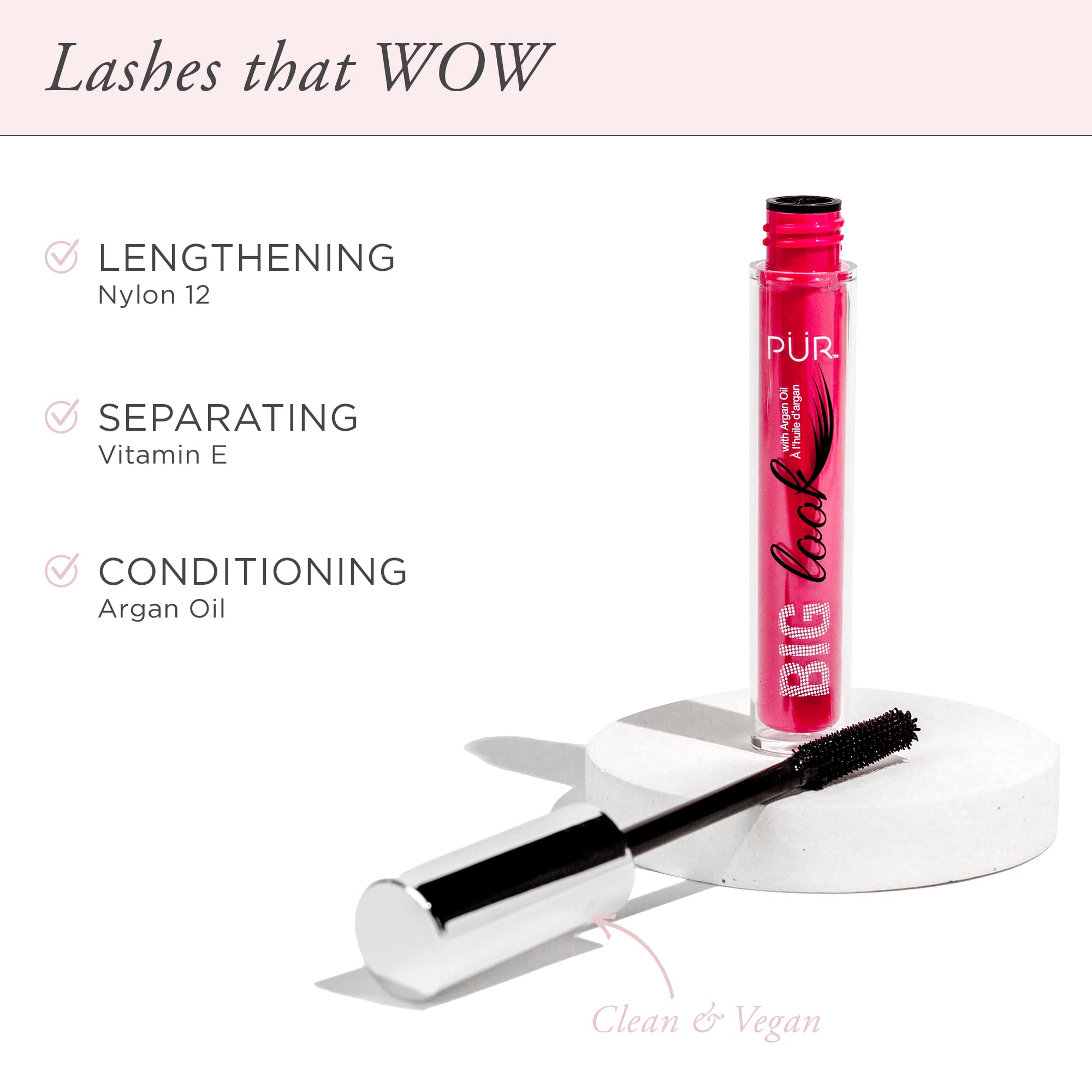 PUR Cosmetics Big Look Mascara, Black, 30g