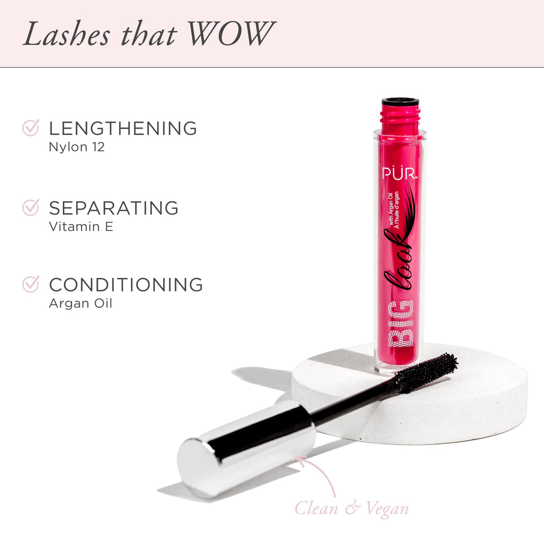 PUR Cosmetics Big Look Mascara, Black, 30g