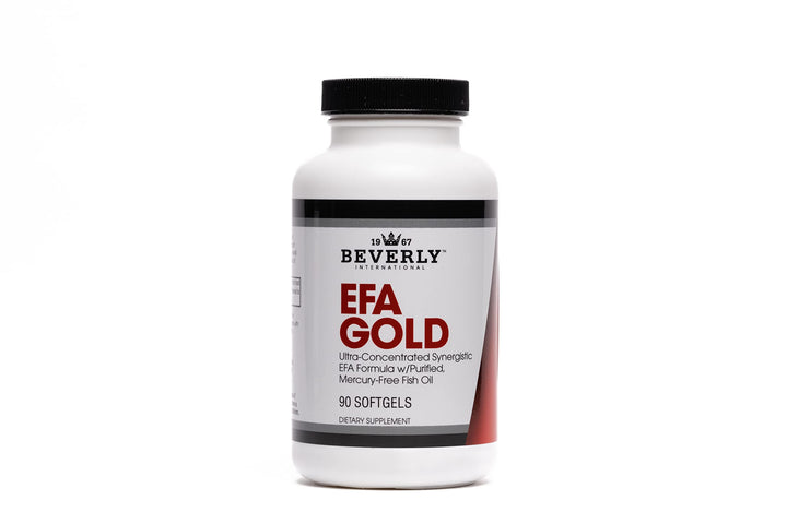 Beverly International EFA Gold, 90 Softgel Capsules. Cool Down Inflammation, Beautify and Protect. High Potency Omega-3s EPA and DHA + Omega 6&9 Fatty Acids. Combination Fish, Flaxseed and Borage oil.