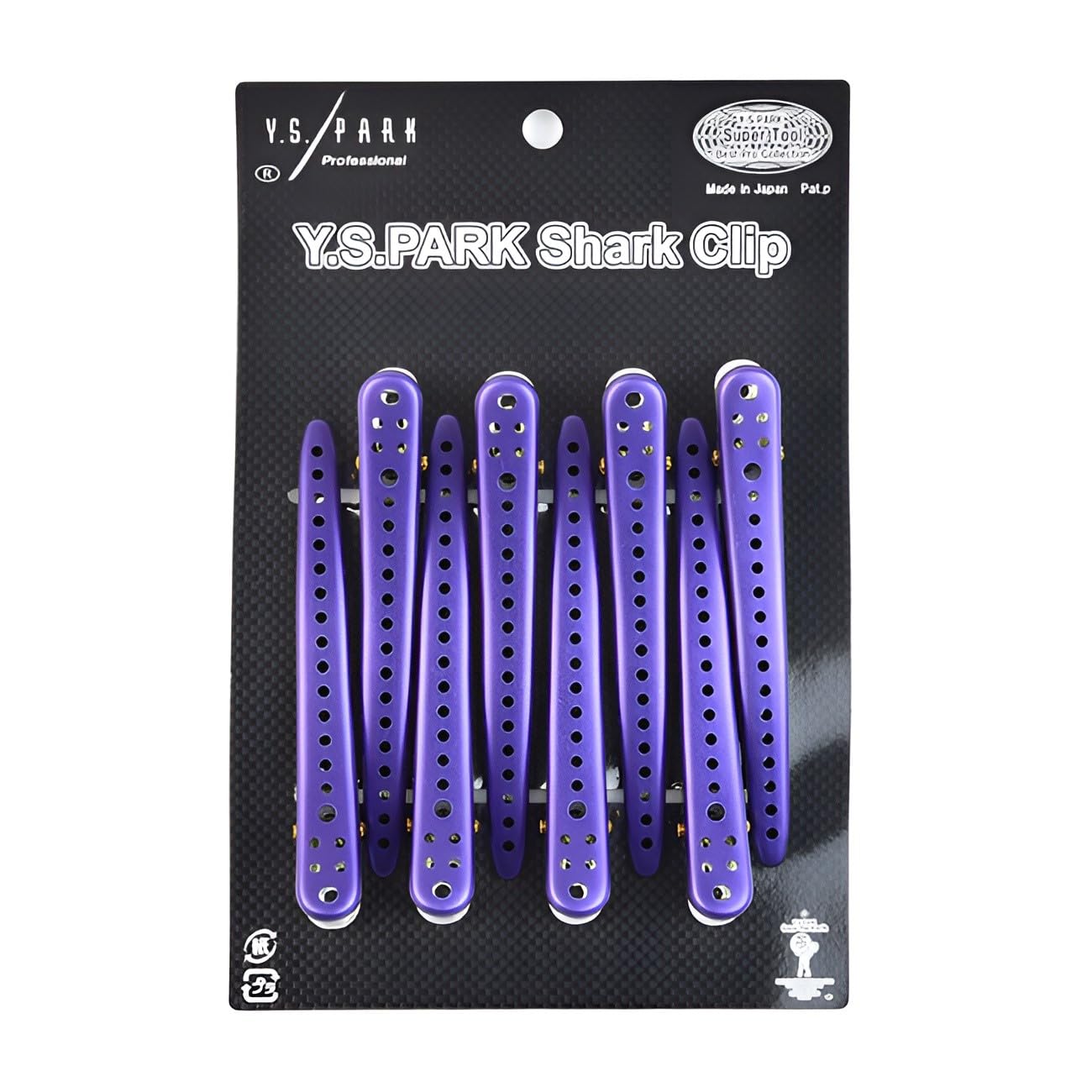 YS Park Shark Clips - Purple Metal 8pcs