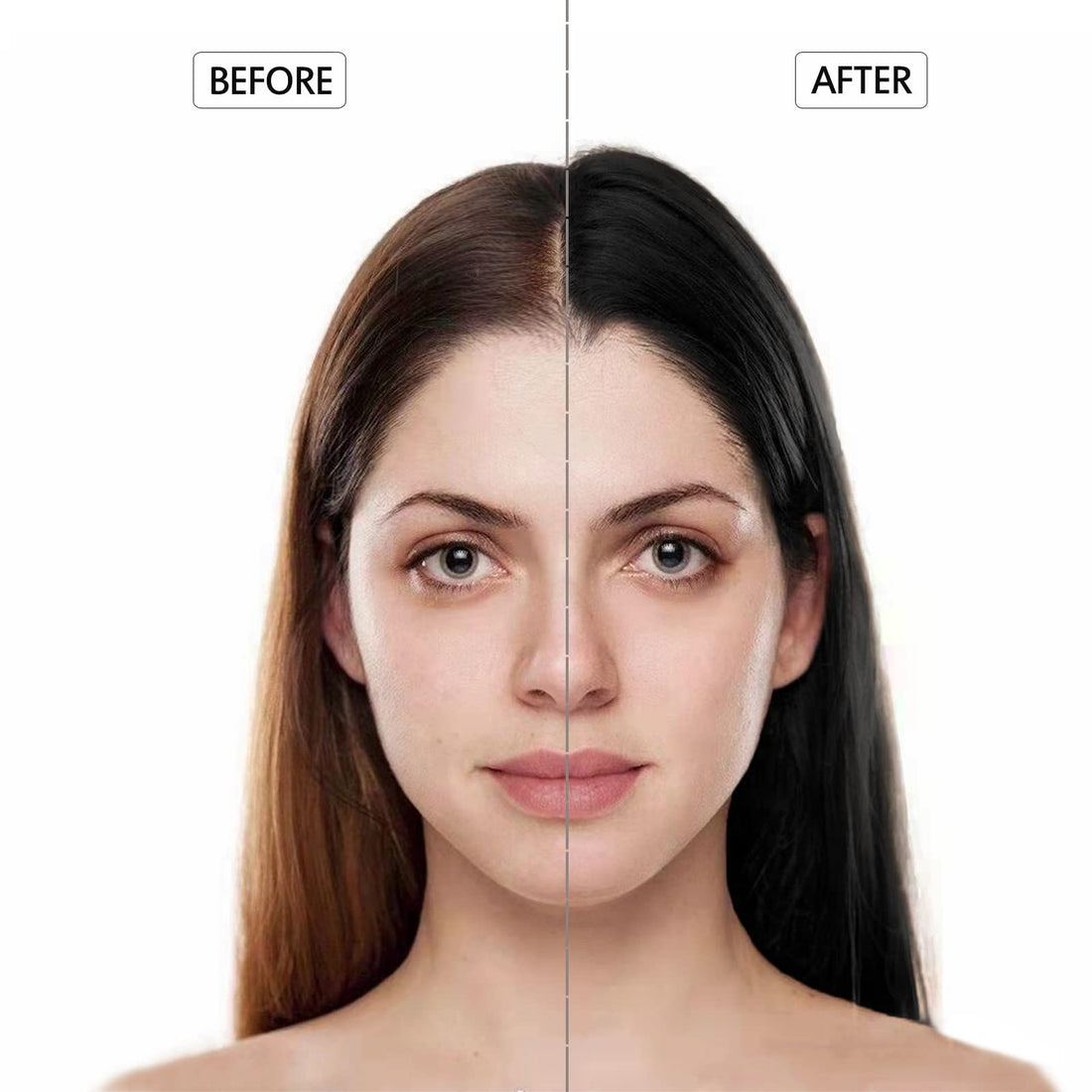 3 in 1 Semi-Permanent Black Hair Dye - 13.5 FL Oz, 100% Grey Coverage, Hair Color Shampoo