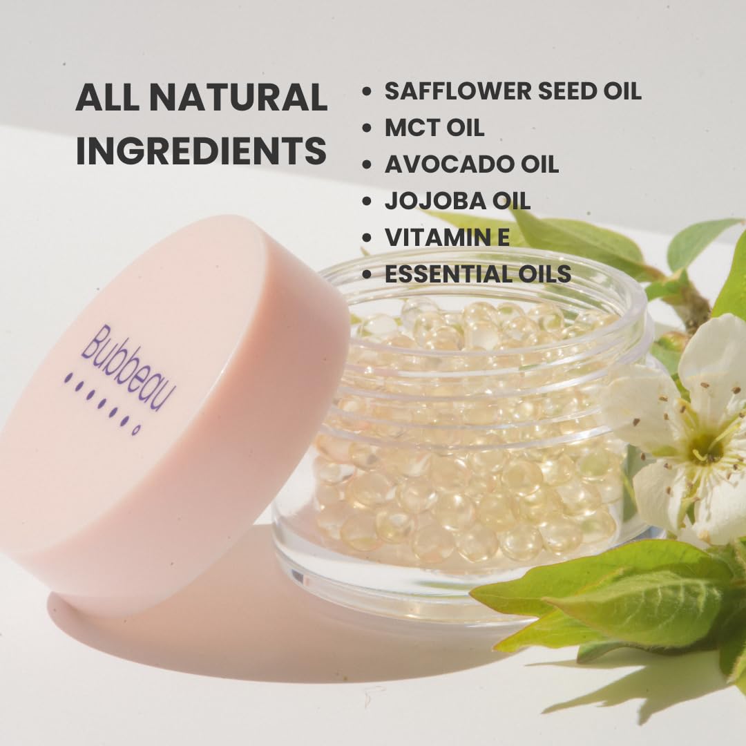 Bubbeau All Natural Cuticle Oil Beads | Moisturizes & Strengthens Nails with Non-greasy, Fast-absorbing, All Natural Oils (2-Month Supply)