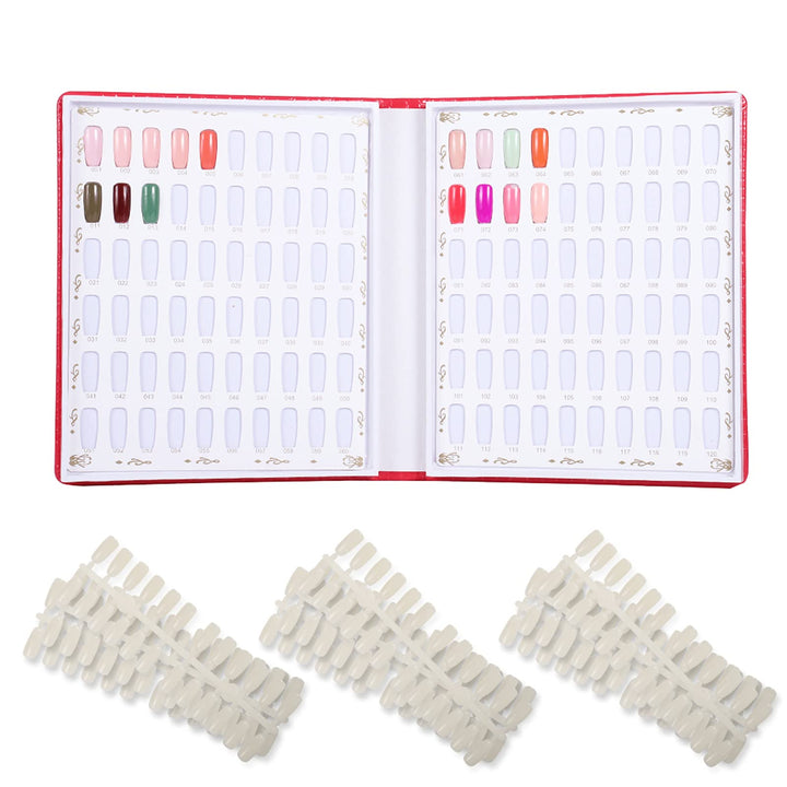 Rose: Nmkl 120 Nail Color Chart Display Book For Nail Polish Uv Gel Color Cards Nail Salon Tool With Tips (Rose)