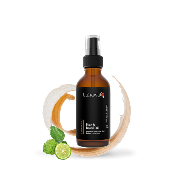 Bahawat Beard Oil Cedar Orange - Beard Oil Conditioner & Softener, Eliminates Beard Itch, Promote a Healthy, Full Beard, Natural Ingredients, 2 ounce.