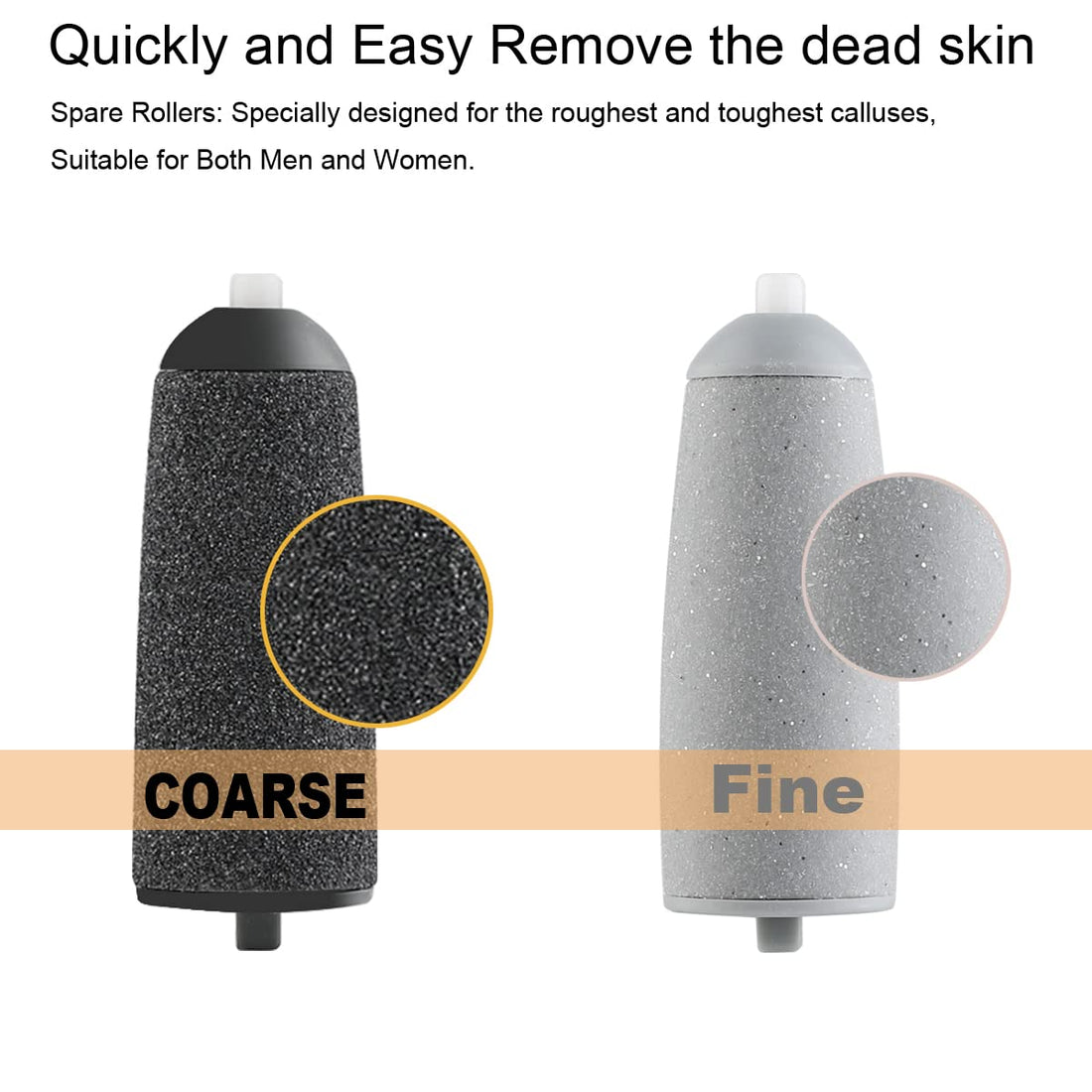 GOMINYUF 10 Pcs Replacement Roller Refills Compatible with Finishing Touch Flawless Pedi Electric Tool File include a cleaning brush