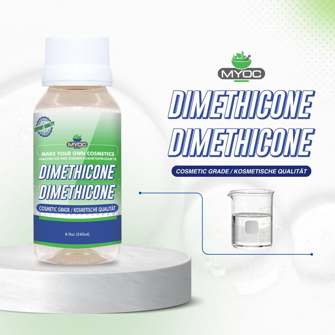 MYOC Pure Dimethicone (240ml) No Adulterants |used For Hair, Lips, Body And Skin Conditioning Products| Dimethicone Moisturizer| Cosmetic Grade