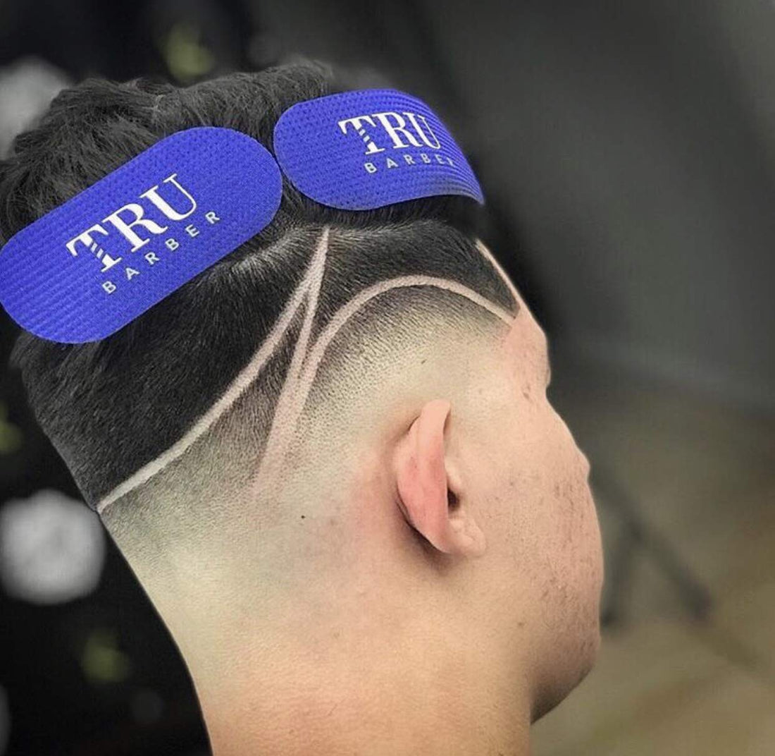 TRU BARBER Hair Grippers for Men and Women - Salon and Barber, Hair Clips for Styling, Sectioning, Cutting and Coloring, Nonslip Grips, Hair holder (Blue)