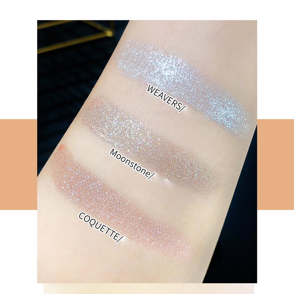 Deepmind Moonstone Shimmer Eyeshadow Palette, Korean Eye Glitter, Long-Lasting, Waterproof, Cream Formula, Eye Makeup and Highlight (1.0 Fl Oz)