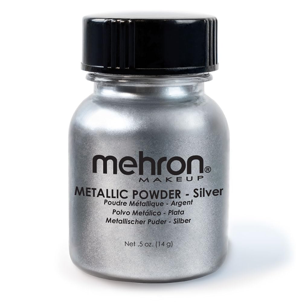 Mehron Metallic Powders - Metallic Silver S (0.5 oz/14 gm)