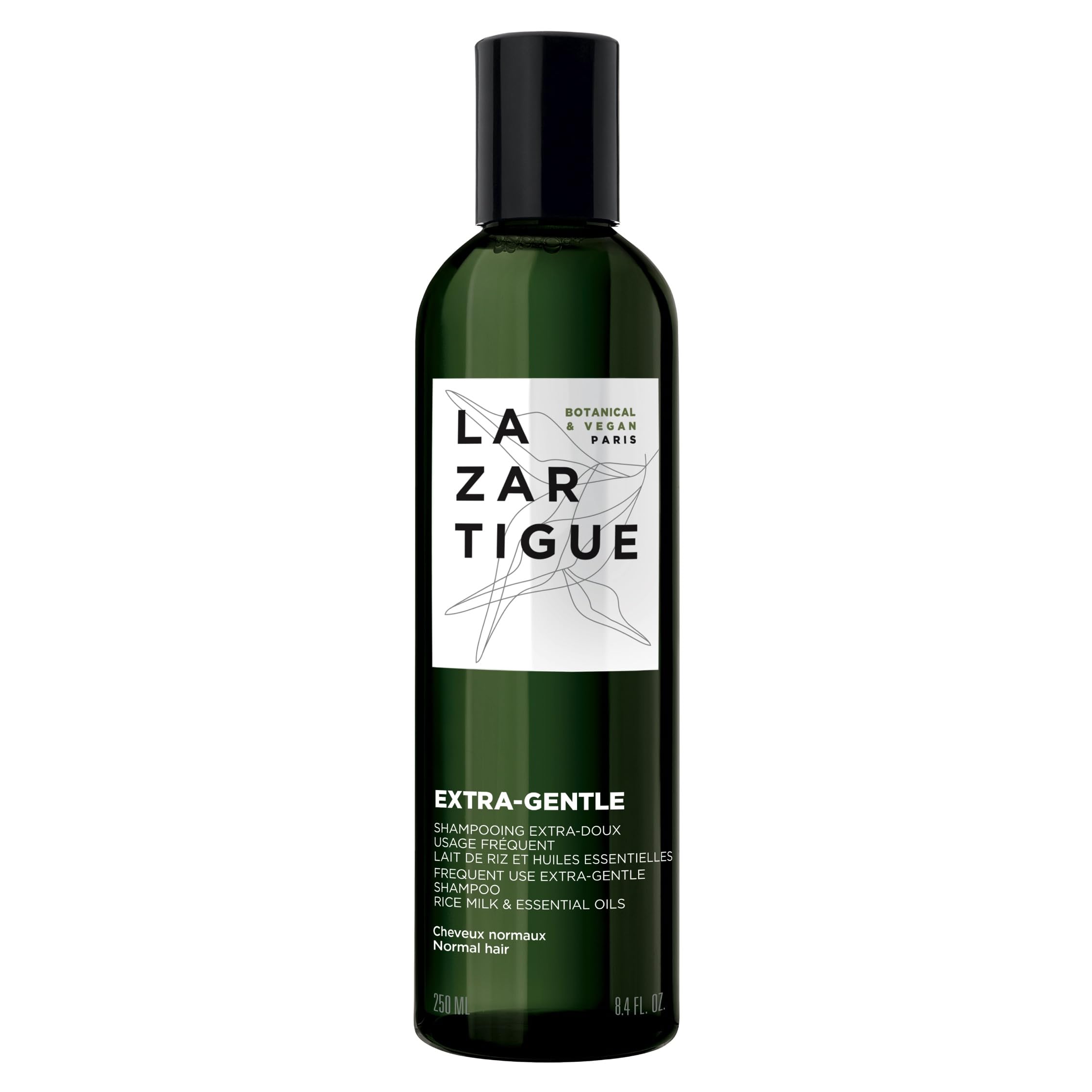 Lazartigue Extra Gentle Hair Shampoo, Prevents Irritations & Dandruff, Enhances Strength & Shine, Vegan, Sulfate and Silicone Free, 8.4 fl.oz.