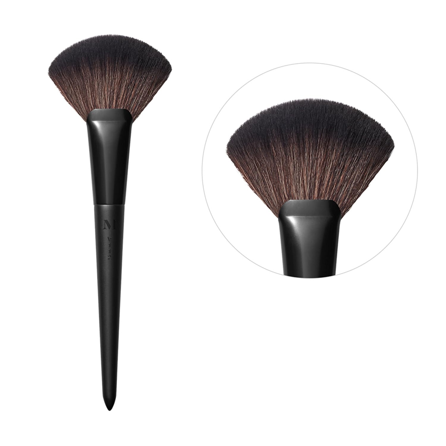 Morphe Fluffy Fan Highlighter Brush - Extra-Wide Makeup Brush with Multifunctional Tip - Cutting-Edge Synthetic Bristles for Product Pickup & Laydown - 100% Vegan - V112 (1 Count)