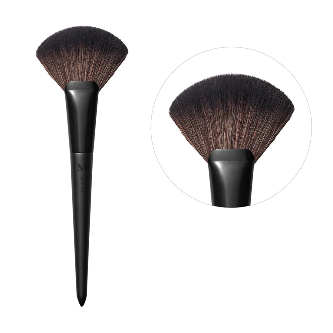 Morphe Fluffy Fan Highlighter Brush - Extra-Wide Makeup Brush with Multifunctional Tip - Cutting-Edge Synthetic Bristles for Product Pickup & Laydown - 100% Vegan - V112 (1 Count)